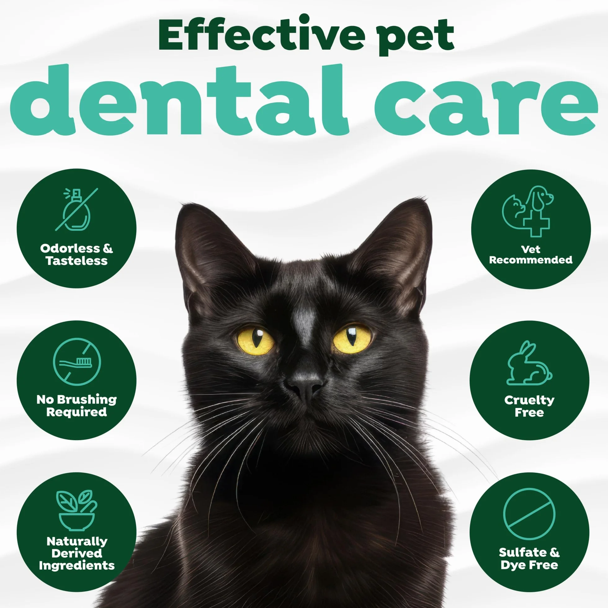 TropiClean Refrescante Bucal para Gatos - Aditivo de Cuidado Bucal para el Agua para Gatos I Sin Cepillado I Combate la Placa y el Sarro de las Mascotas - 473 ml