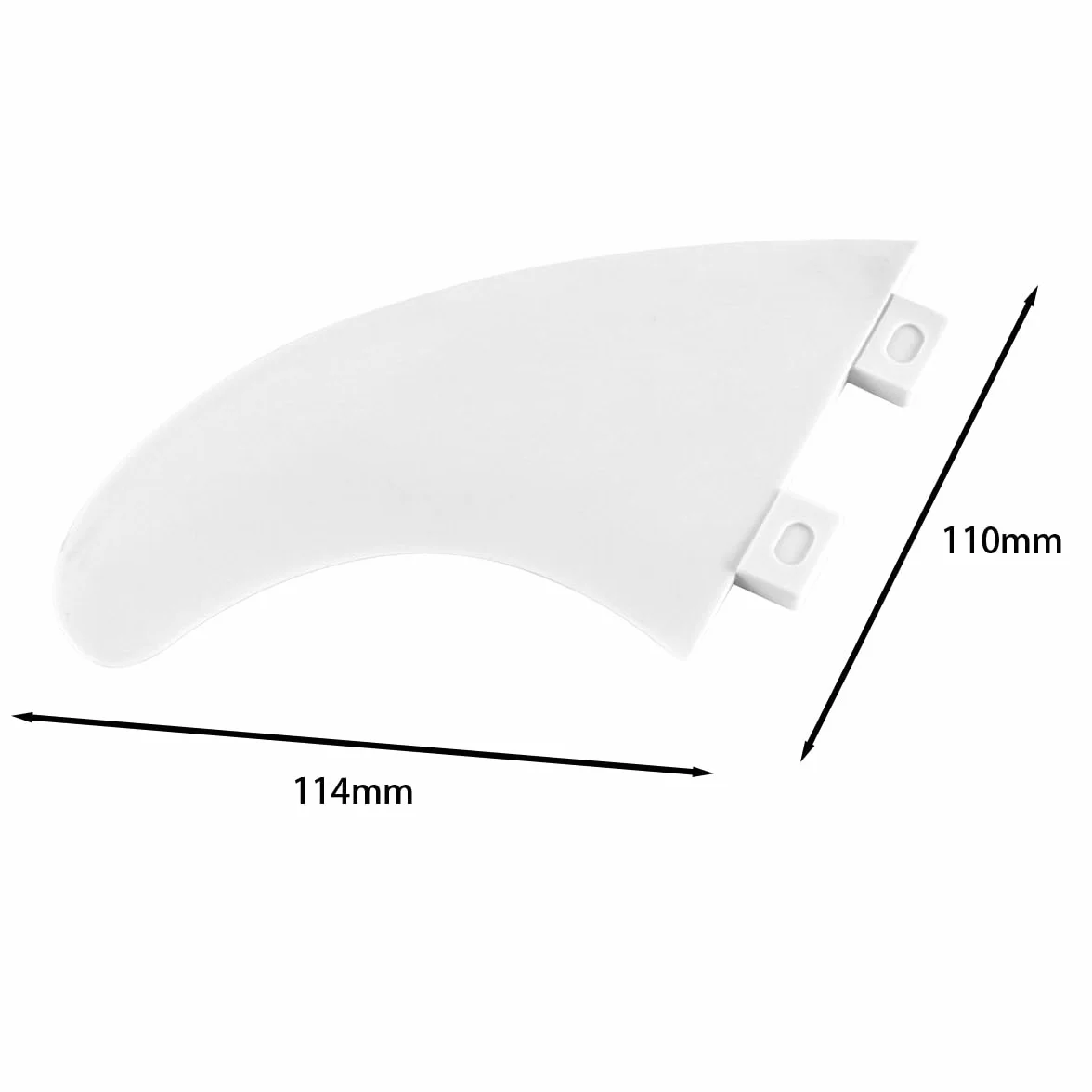 Namvo Juego de 3 aletas de plástico para tabla de surf G5 blanco