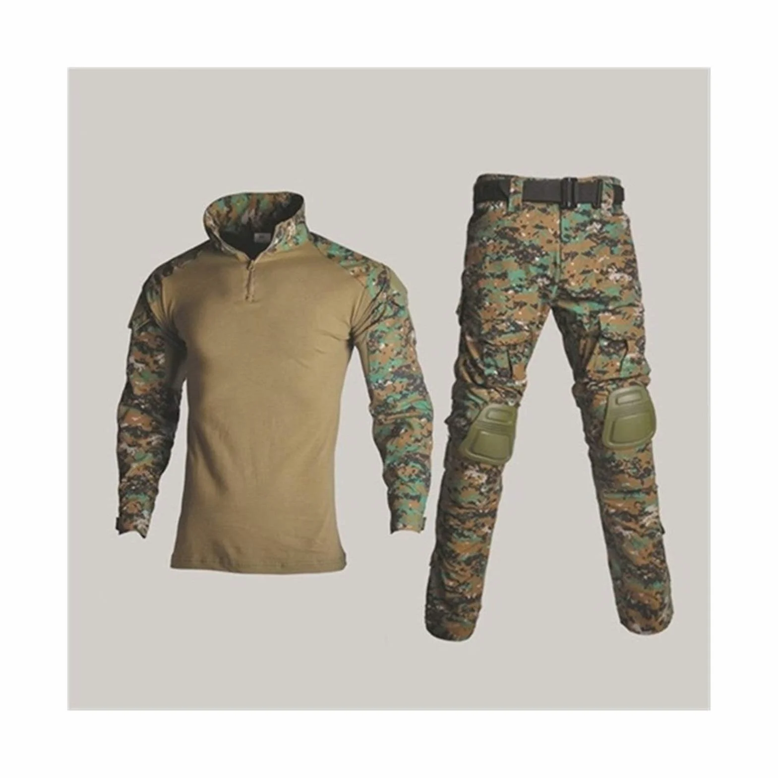 Ropa de Camuflaje Militar Uniforme para Hombres Camisa Combate Pantalones Rodilla Waistcoat