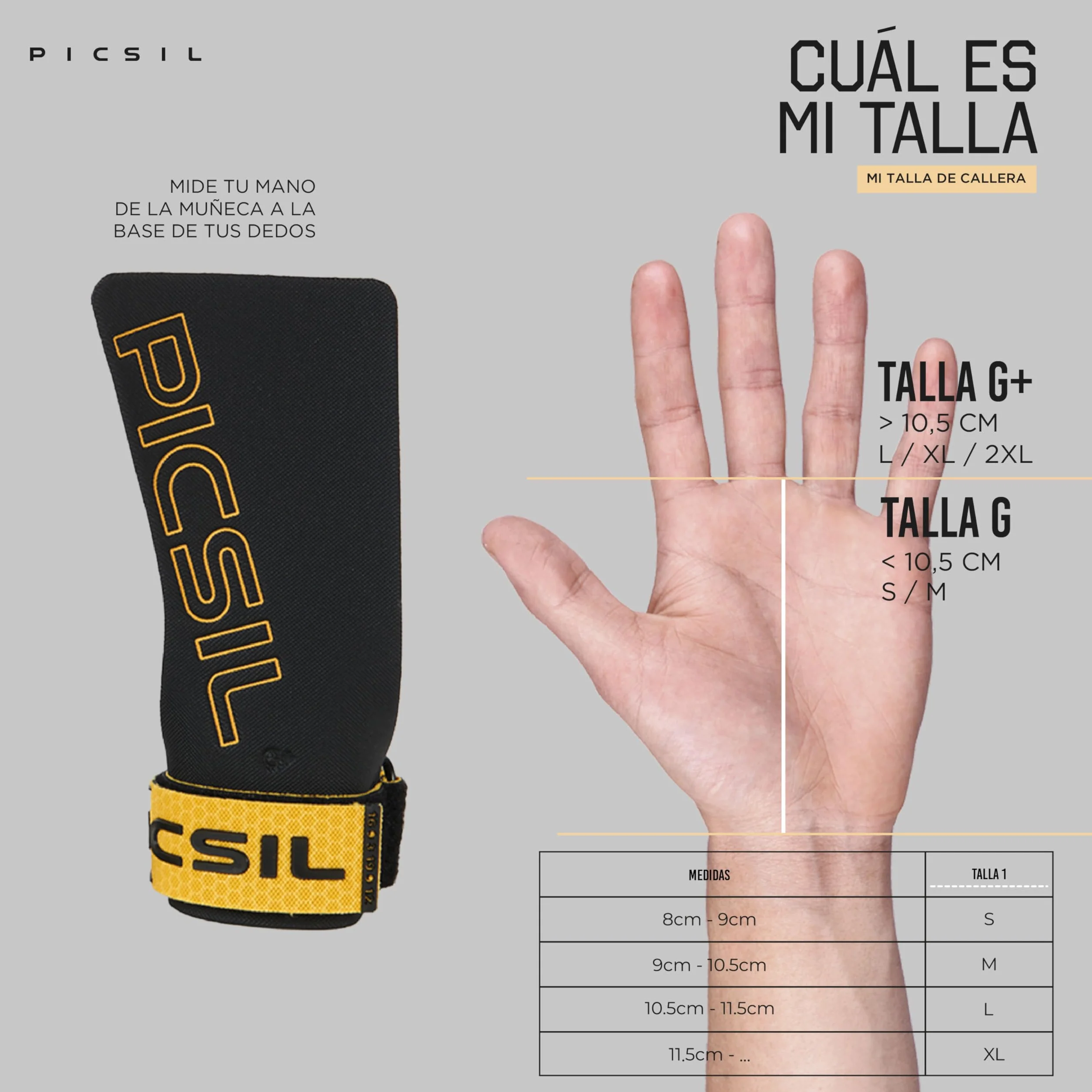 PICSIL Calleras Golden Eagle Grips de Competición Material Híbrido para Cross Training Calistenia Fitness