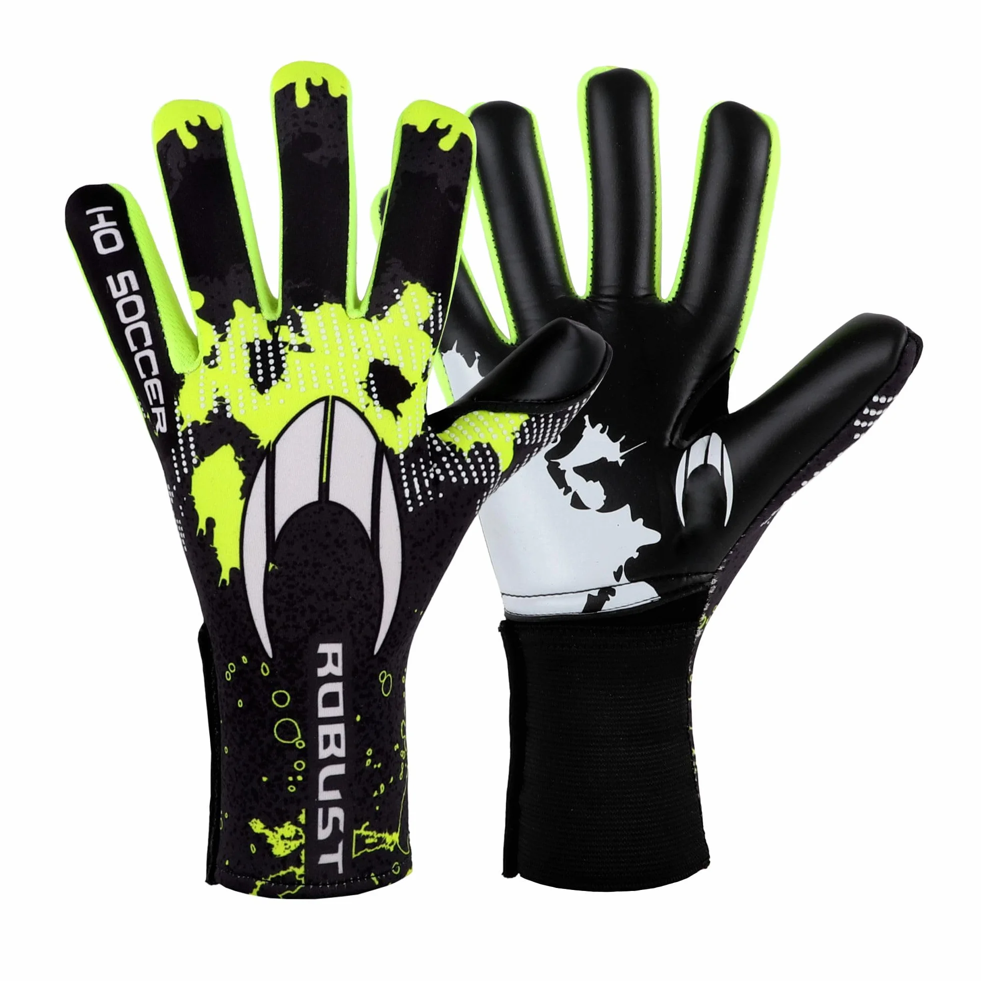 Guantes de Portero Ho Soccer Robust Lime Negro/Rojo 5,5