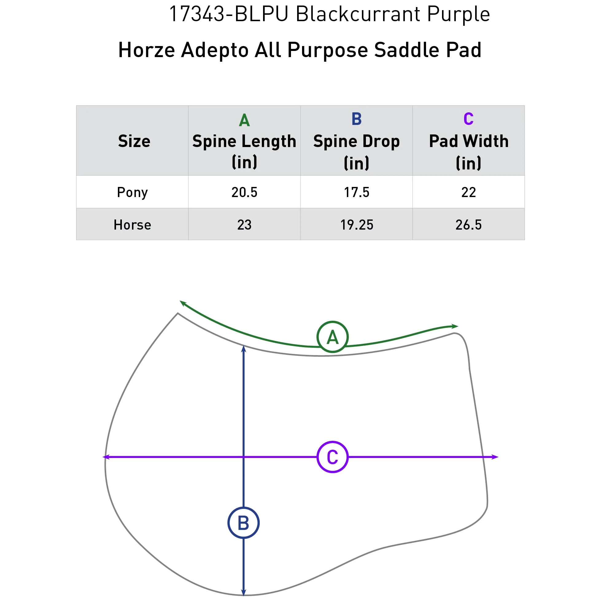 HORZE Mantilla de Uso General Adepto, Morado, P