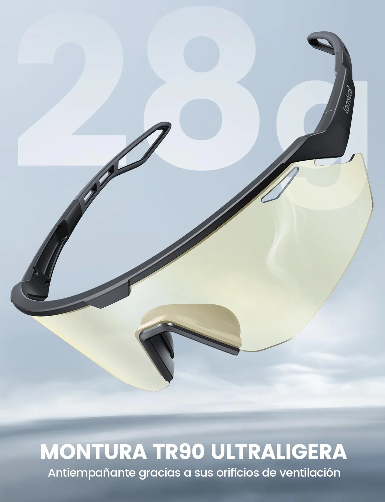 Lamicall Gafas de Sol Deportivas Fotocromáticas UV400 TR90 Ultraligero 28g Ciclismo Hombre
