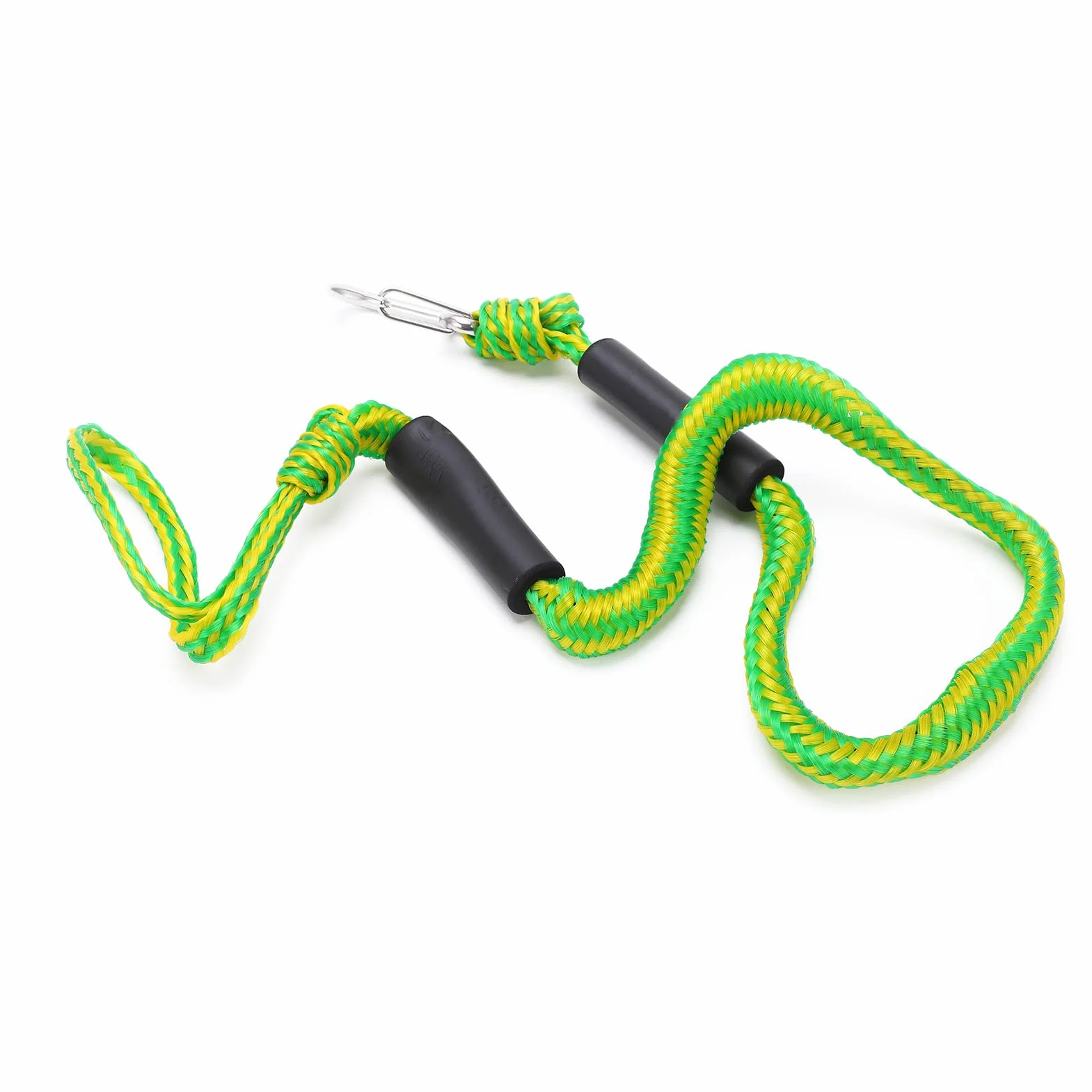 Bungee Dock Line Marine Rope Boat Dock Lines Cuerda de Amarre Verde con Hebilla D para Jetski Kayak