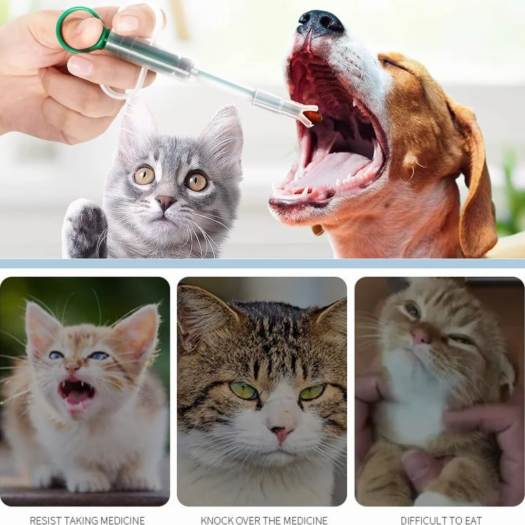 2 Pcs Feeder Medicine Syringes Gato, Alimentador De Tabletas Para Mascotas, Medicine Dispenser Pill Para Pets, Medicamento,Silicone Syringe Para Pets, With Soft Tip, Para Small Pets Dogs Cats