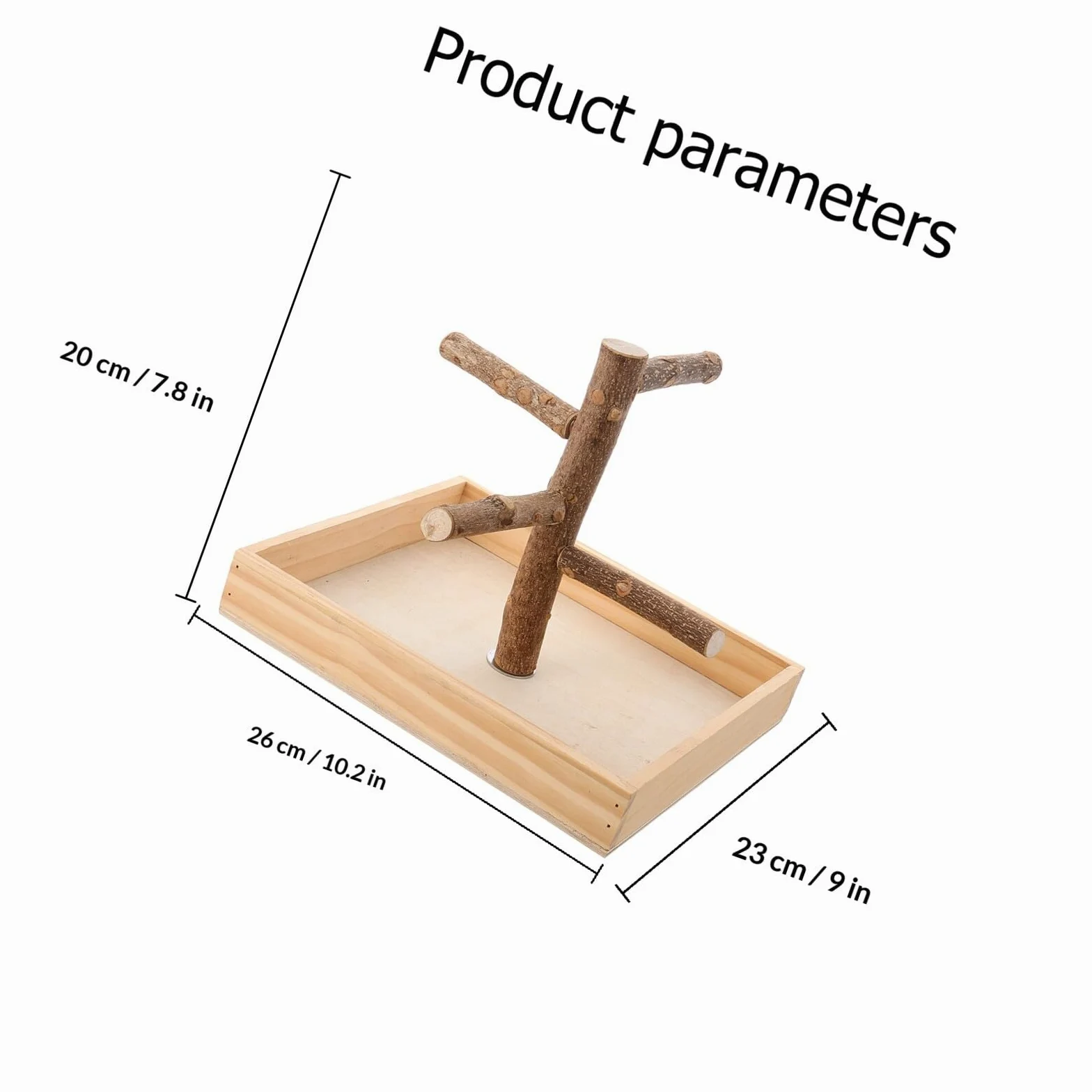 Percha de Madera para Loros Pequeña, de Pájaros Resistente y Seguro, Juguete de Entrenamiento para Aves Pequeñas como Periquitos y Canarios, Adecuado para Jaulas Interiores
