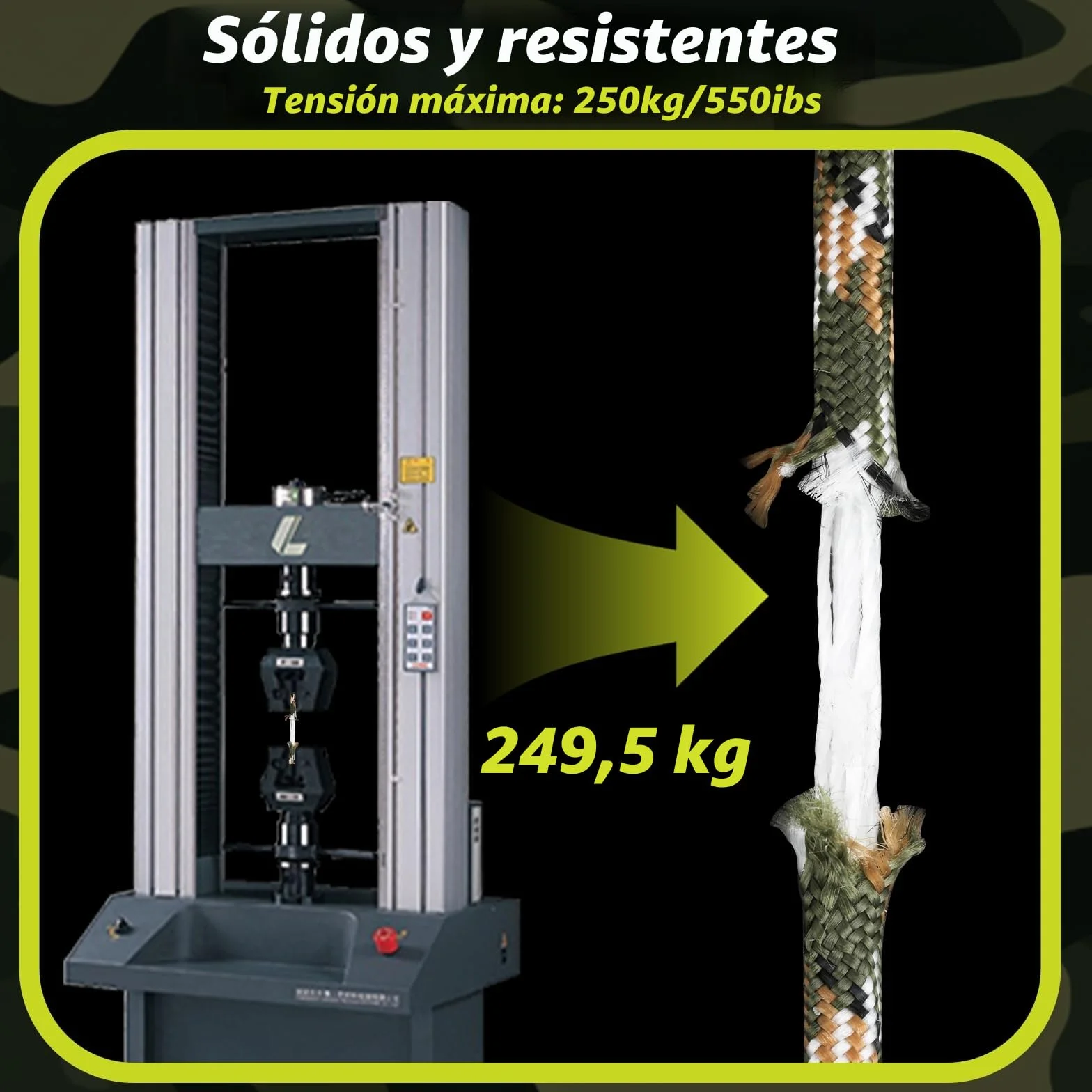 Cuerdas Paracord 10 m 4 mm 7 Hilos Nylon 100% Carga 250 kg Camping Escalada Pulseras