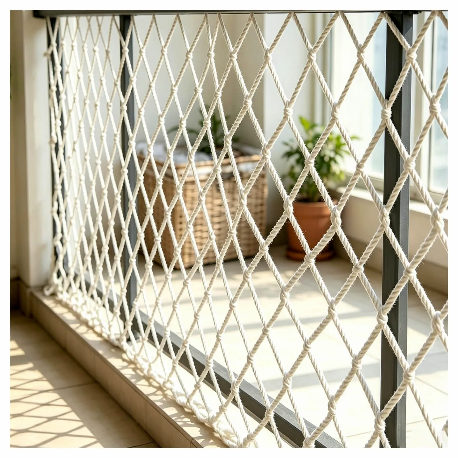 Red para Gatos Terraza Práctico Red de Seguridad con Cuerda Treppenschutznetz Vallas Escaleras Terrazas | 2.5x9m/8.2x29.53ft