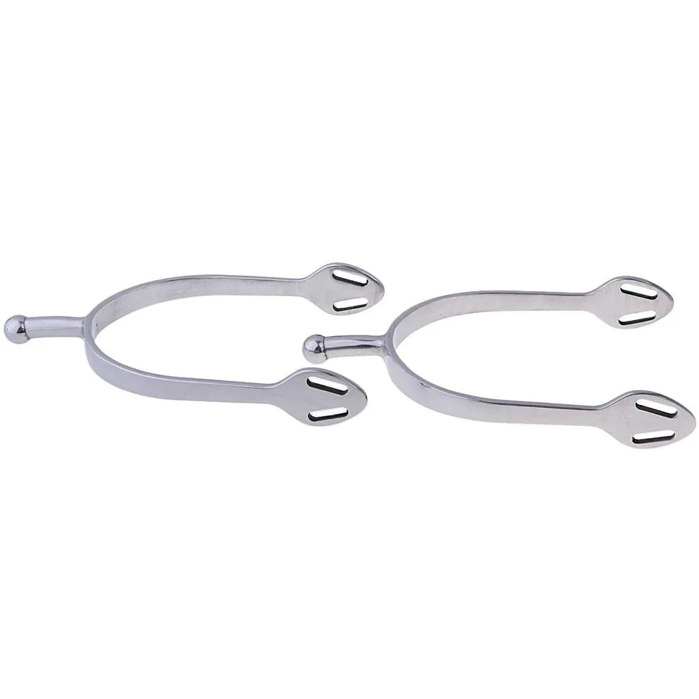 Espuelas ecuestres de acero inoxidable para hombres y mujeres, equitación occidental, 14 x 8 x 2 cm, 1 par