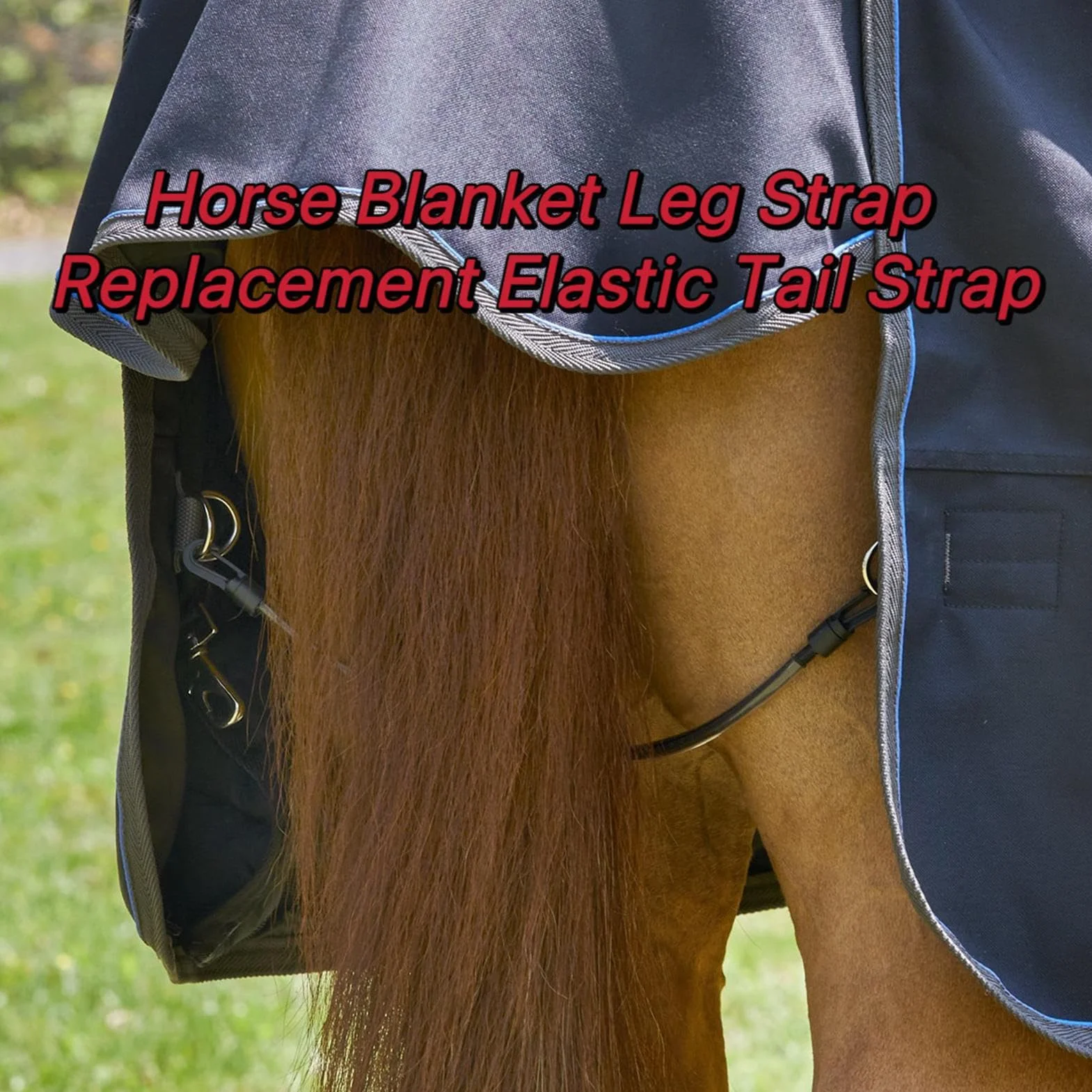 Reemplazo De Correas Para Manta De Caballo: 4 Piezas De Bandas Elásticas Ajustables, Correas Elásticas Para Piernas De 21,26 Pulgadas Con Clips De Doble Extremo | Para Manta De Caballo, Alfombra