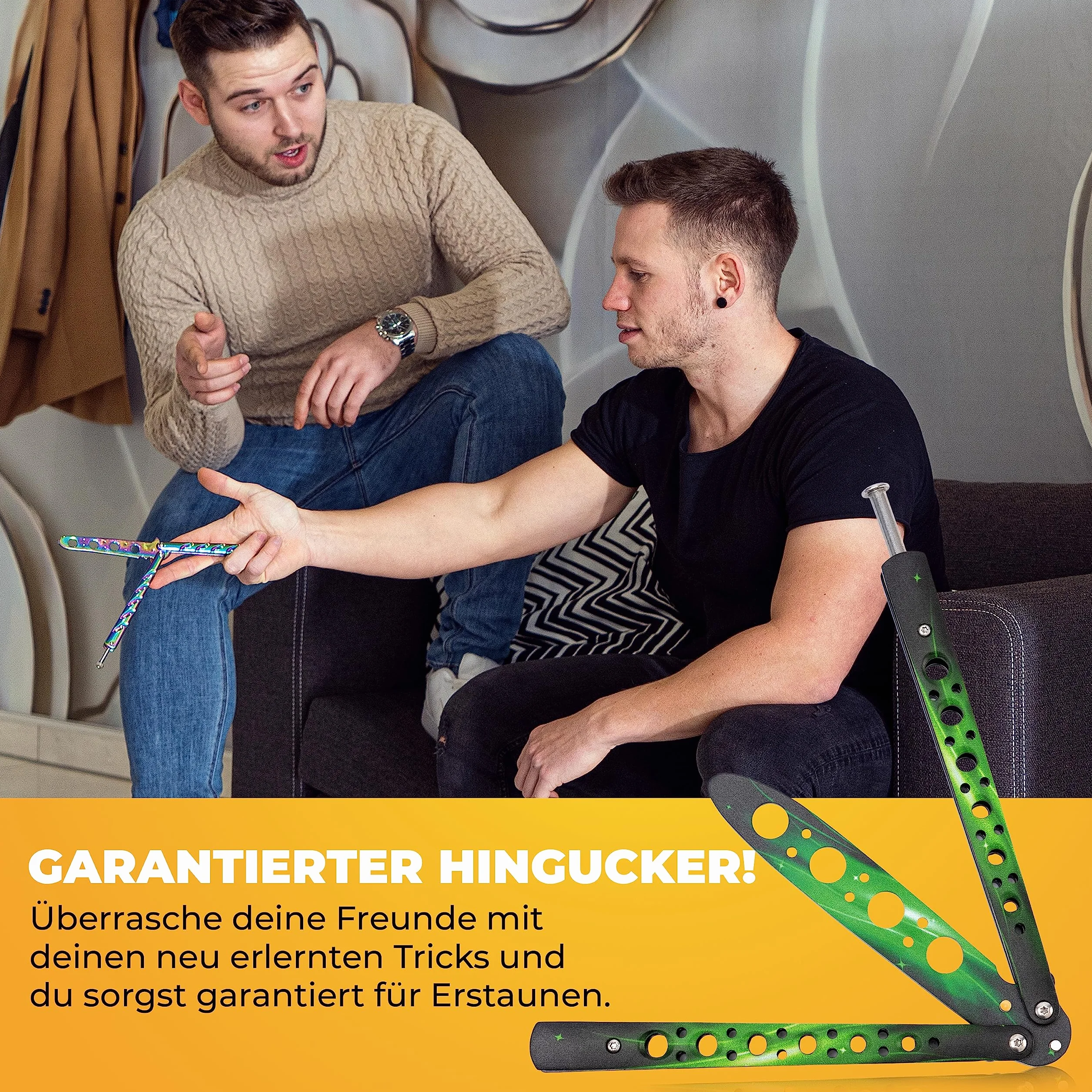 Gamma Butterfly Trainer Balisong Cuchillo Entrenamiento Hoja Roma para Trucos