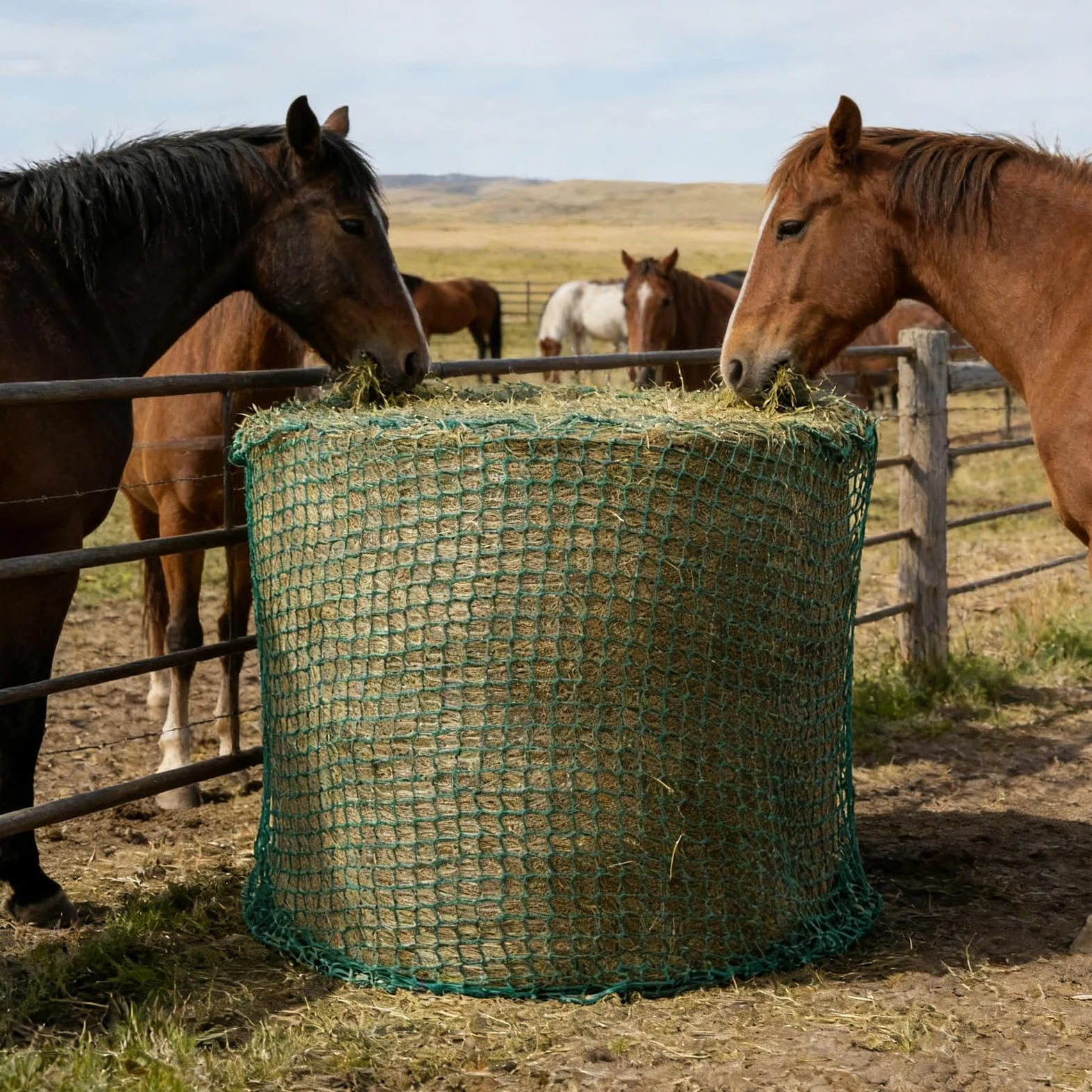 Red Para Heno De Alimentación Lenta Organizador de Alimento para Ovejas | Red de Alimentación de Heno para Vacas Para Pesebres, Paddocks, Veterinarios, Establos, Escuelas Ecuestres Y
