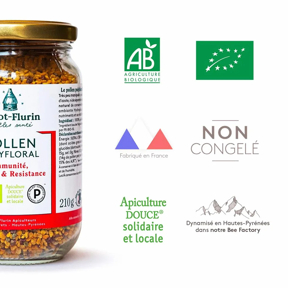 BALLOT-FLURIN-Pollen Polyfloral dynamisé-210g