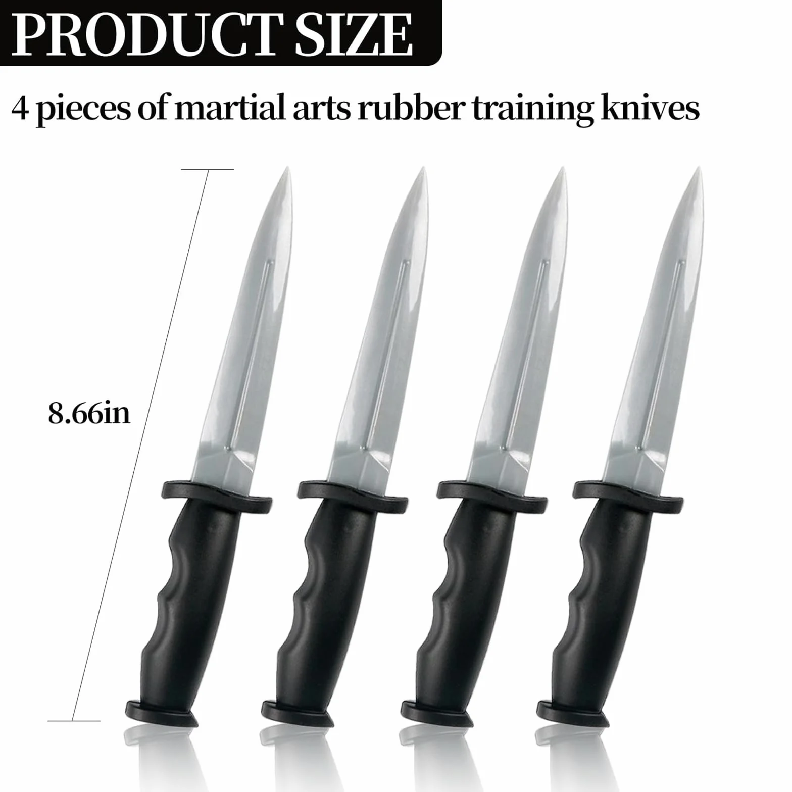 Kit de Entrenamiento de Cuchillos Mariposa de 4 Piezas, Cuchillo de Goma Falso
