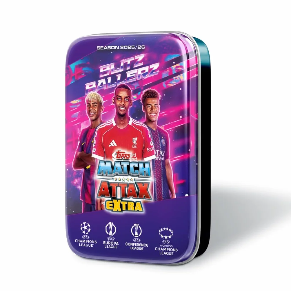 Topps UCC Match Attax Extra 2026 Mega Tin 48 Cartas 3 Goliaths LE