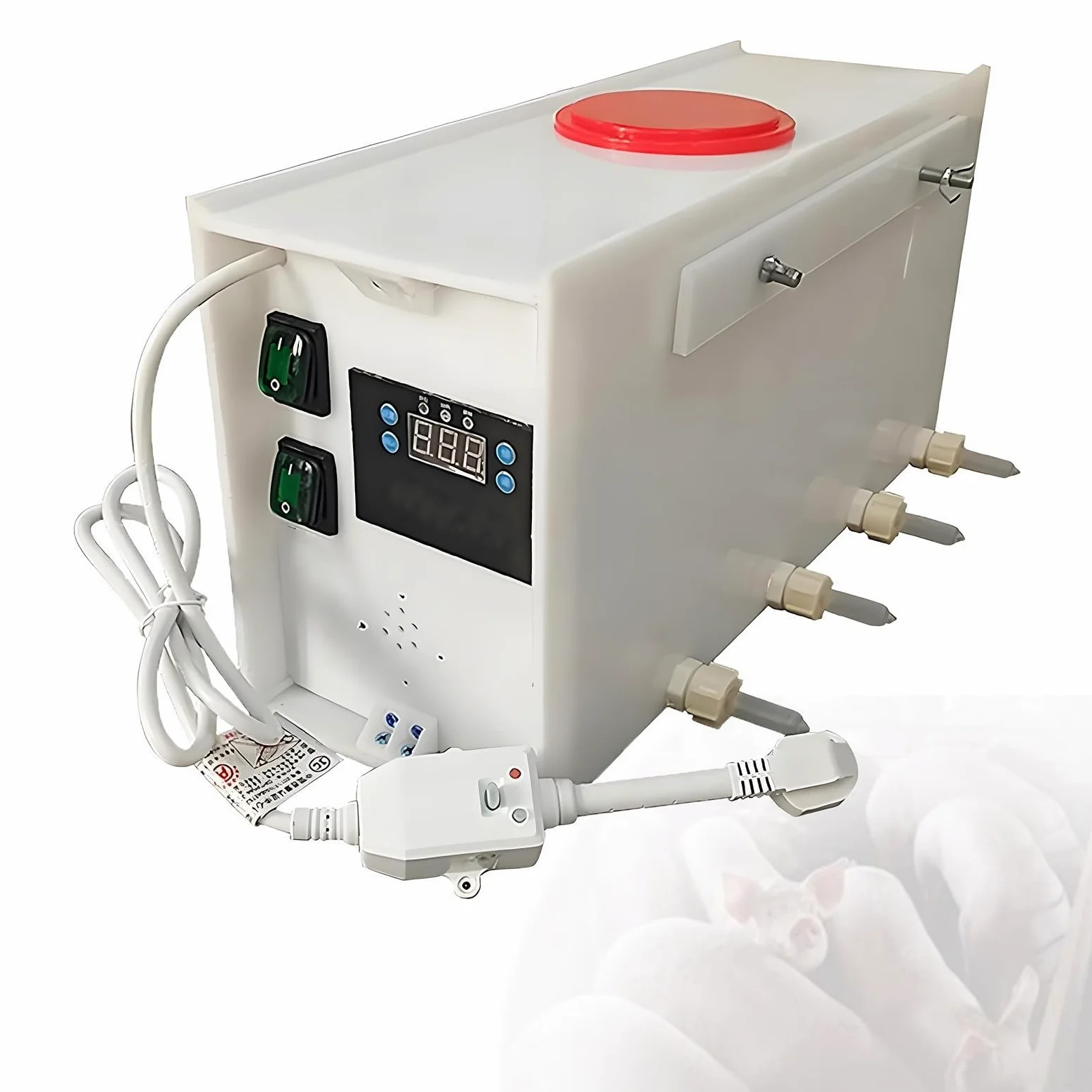 Alimentador De Leche For Lechones, Máquina Inteligente De Lactancia A Temperatura Constante, Estación De Alimentación con Agitación Automática, con Simulación De Sonido(8Nipples)
