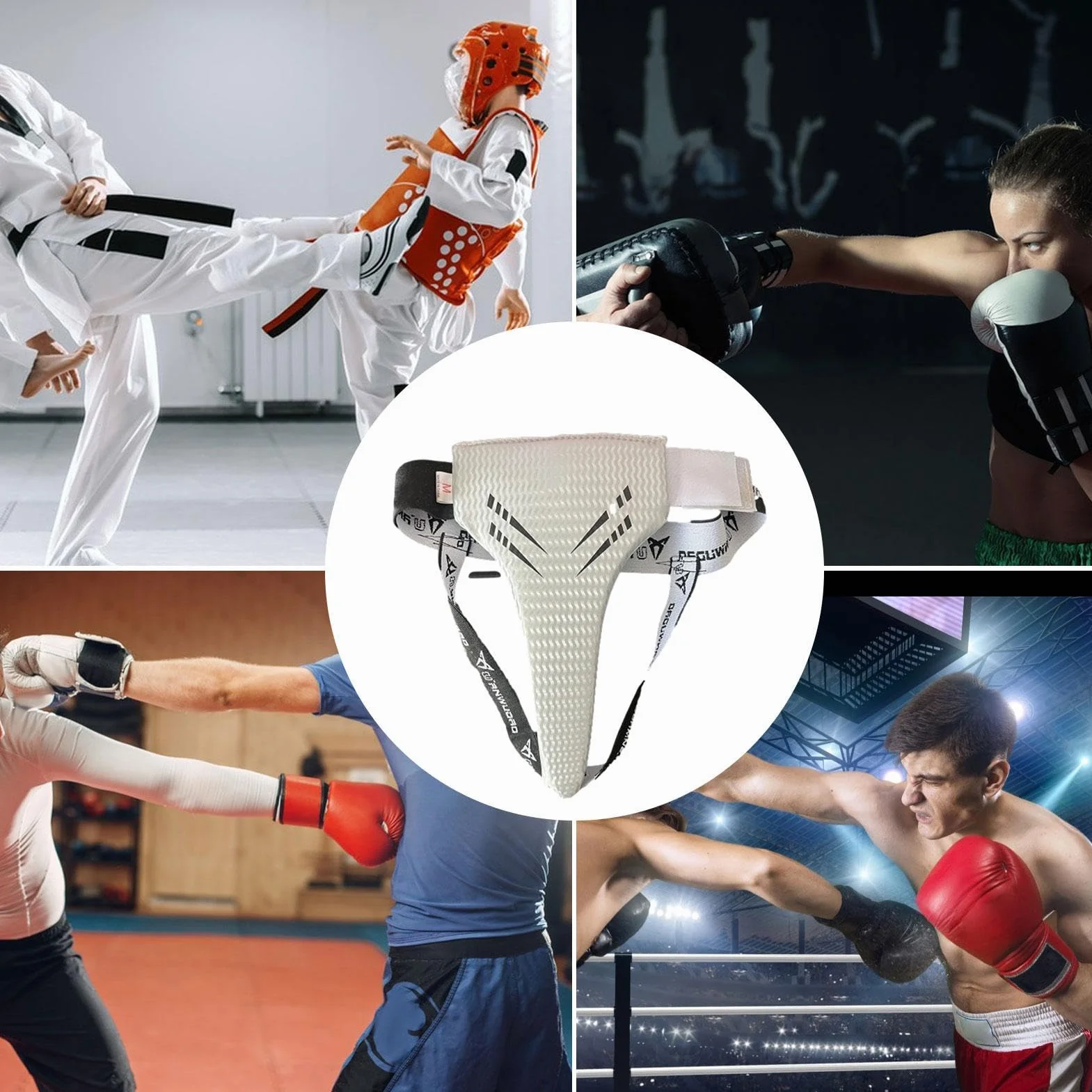 Suspensorio Abdo Protector Inguinal para Boxeo Karate Taekwondo Kickboxing