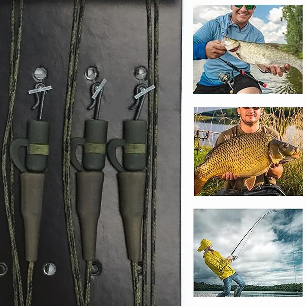 Lead Clip Carp Fishing Rig 3 Piezas Accesorios Leadcore Safety Helicóptero