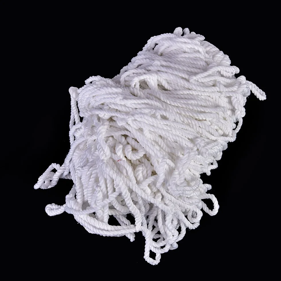 Keenso Red de Portería de Fútbol 3x2m Fibra de Cuerda de Algodón Blanca