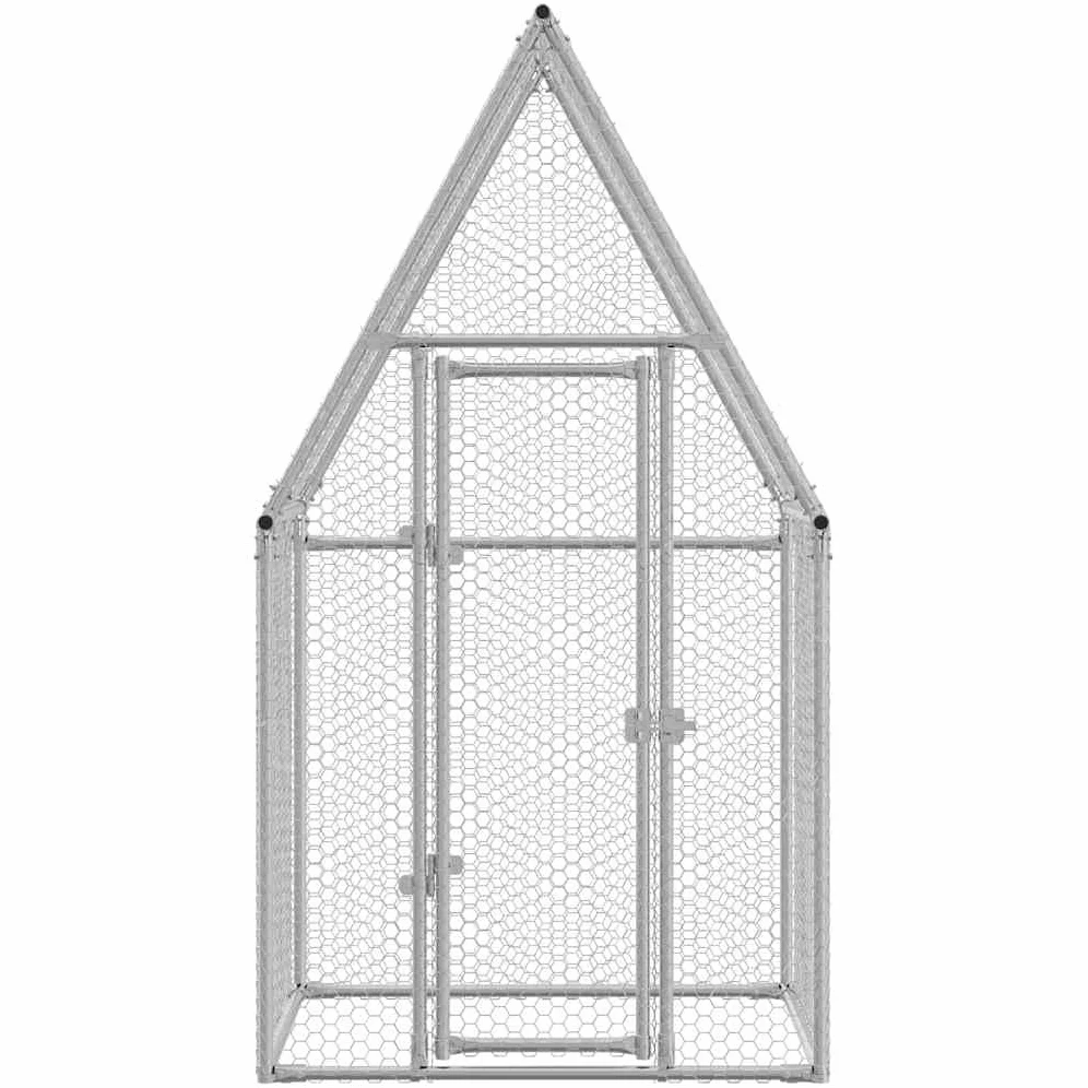 Jaula para gallinas, 100 x 100 x 190 cm, de acero galvanizado, gallinero exterior para aves de corral, patos y animales pequeños, recinto para gallineros con puerta con cerradura