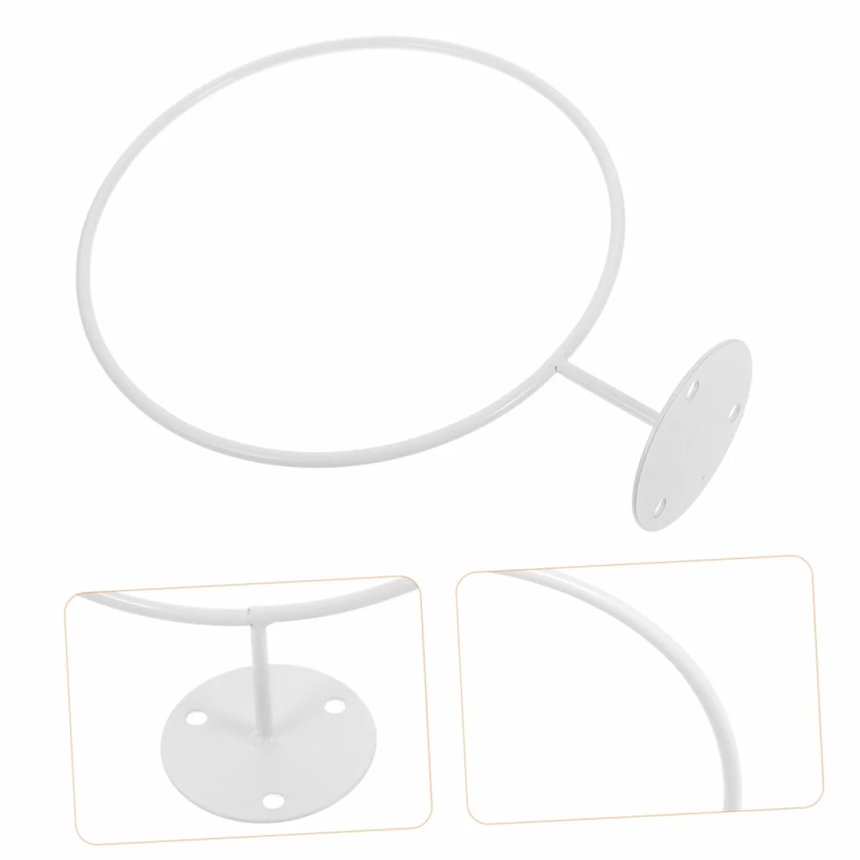 Soporte Multifuncional de Pared para Balones de Fútbol y Voleibol Paquete de 4 Hierro Blanco
