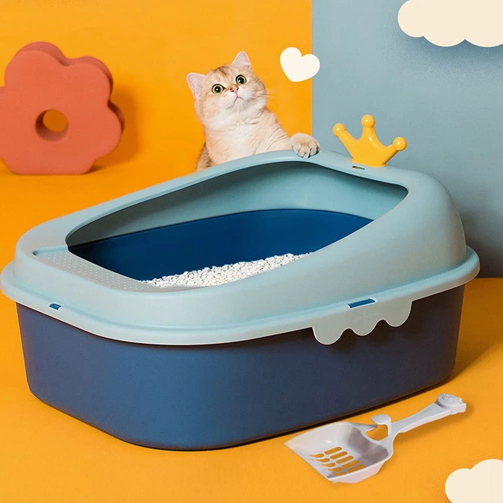 Cajas de Arena Caja de Arena de Gato de Gato de Gato de Gato Grande Espacial Espacio para facilitar la Limpieza Arenero ​Gatos (Color : B)