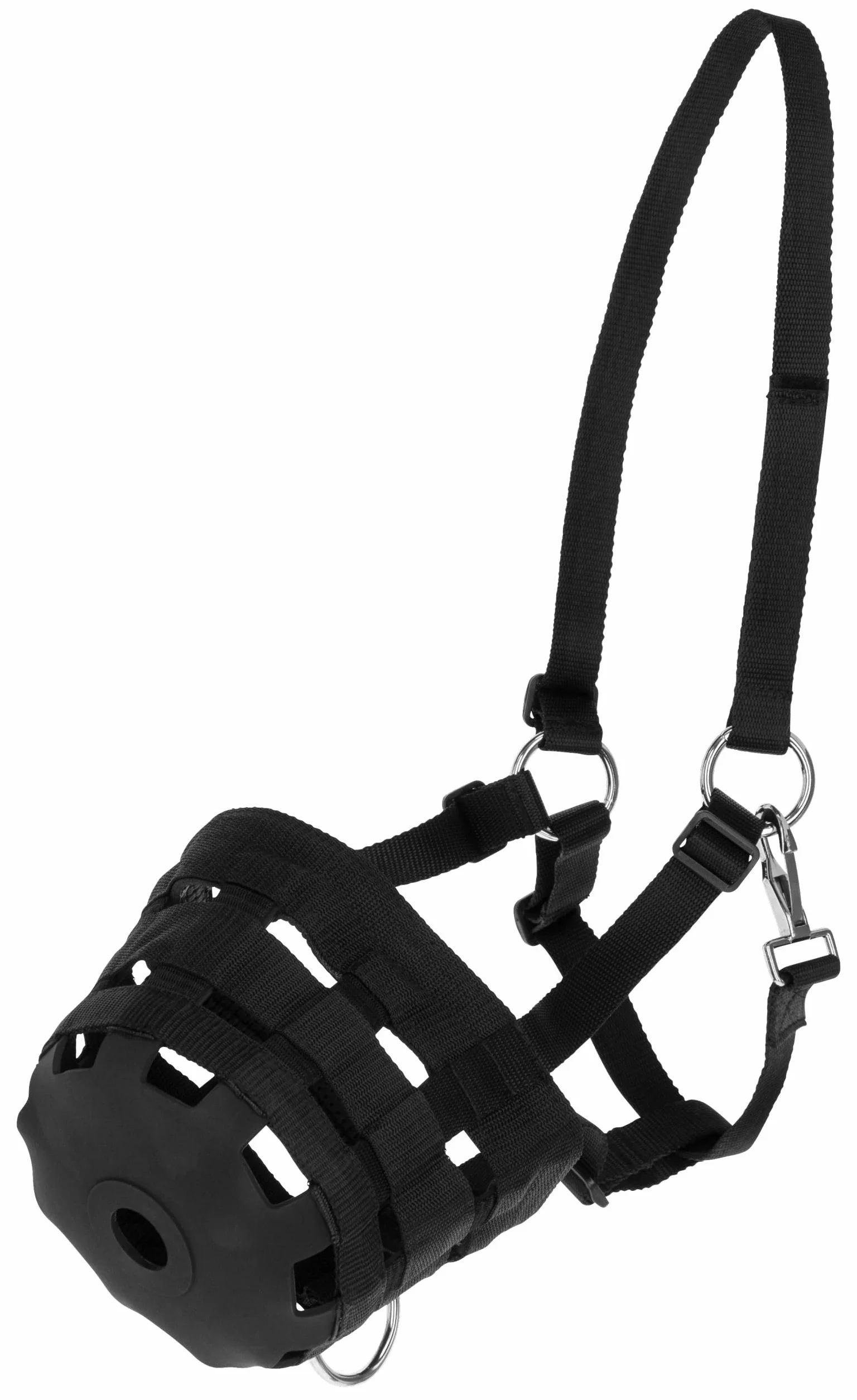 Kerbl Covalliero Bozal, bozal de pastoreo, Negro, Full, Caballo, con Refuerzo, fácil de Colocar