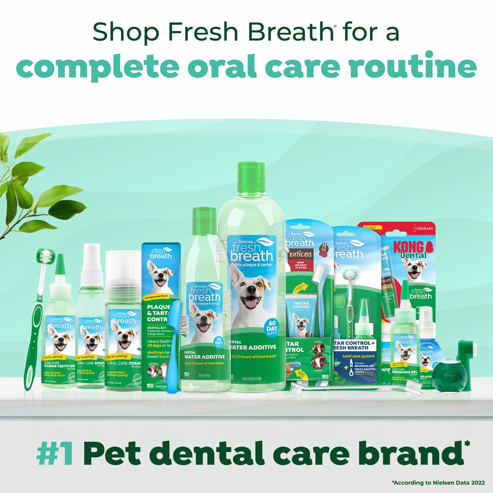 Fresh Breath by TropiClean - Gel de Cuidado Bucal para Perros, Mascotas, Gatos - Sin Cepillado - Ayuda a Eliminar la Placa, el Sarro y la Enfermedad Gingival - Original - 59 ml
