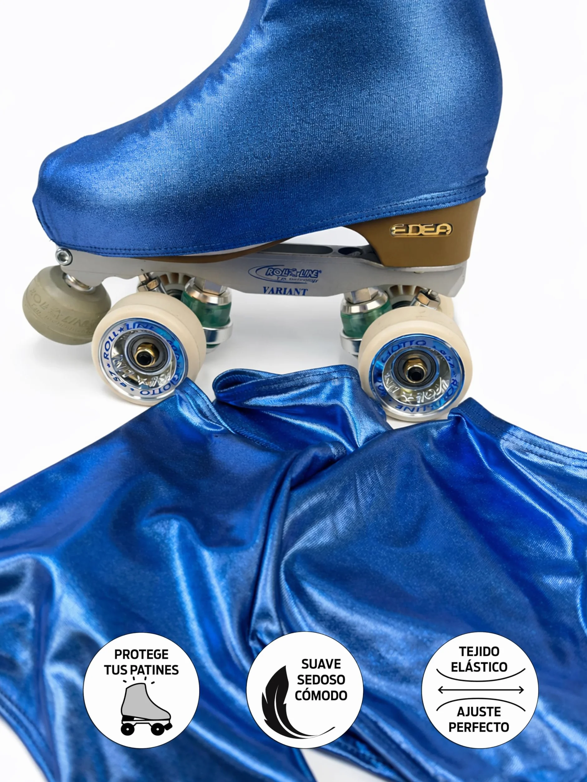 Cubre patín CRLSPORT para patinaje artístico o en línea, 180 densidad, talla universal, azul brillante