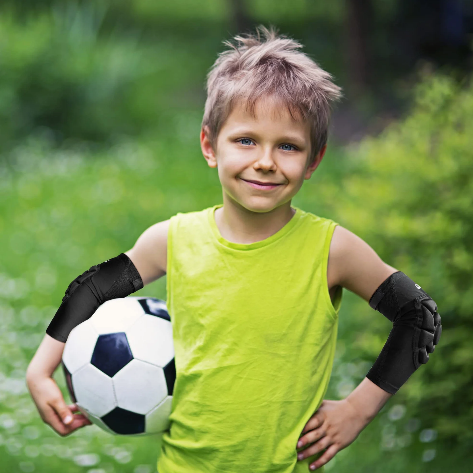 Codera Niños Baloncesto Ligero Flexible Cómodo Manga Brazo Portero Futbol Sala Protecciones Deportivas 1 Par Voleibol MTB Balonmano Proteccion Codo