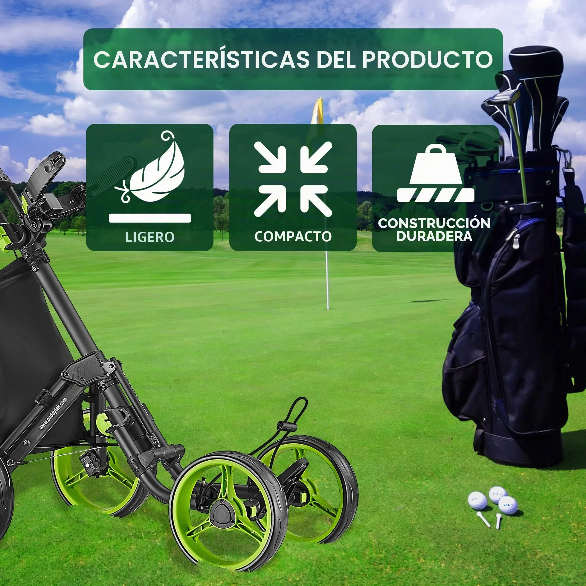 CaddyTek Explorer V8 Superlite Golfwagen mit 4 Rädern