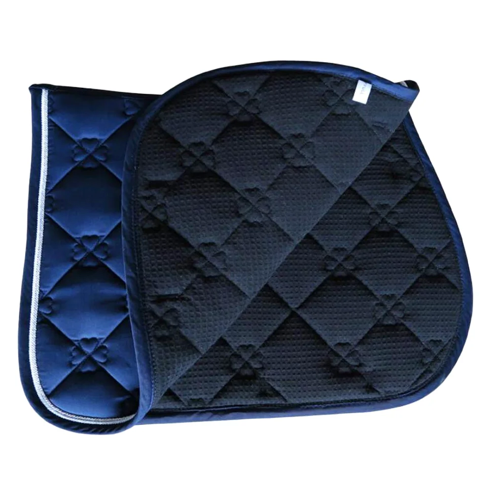 Mantilla amortiguadora ecuestre， Mantilla inglesa acolchada cuadrada de algodón for montar a caballo, cómoda, color azul