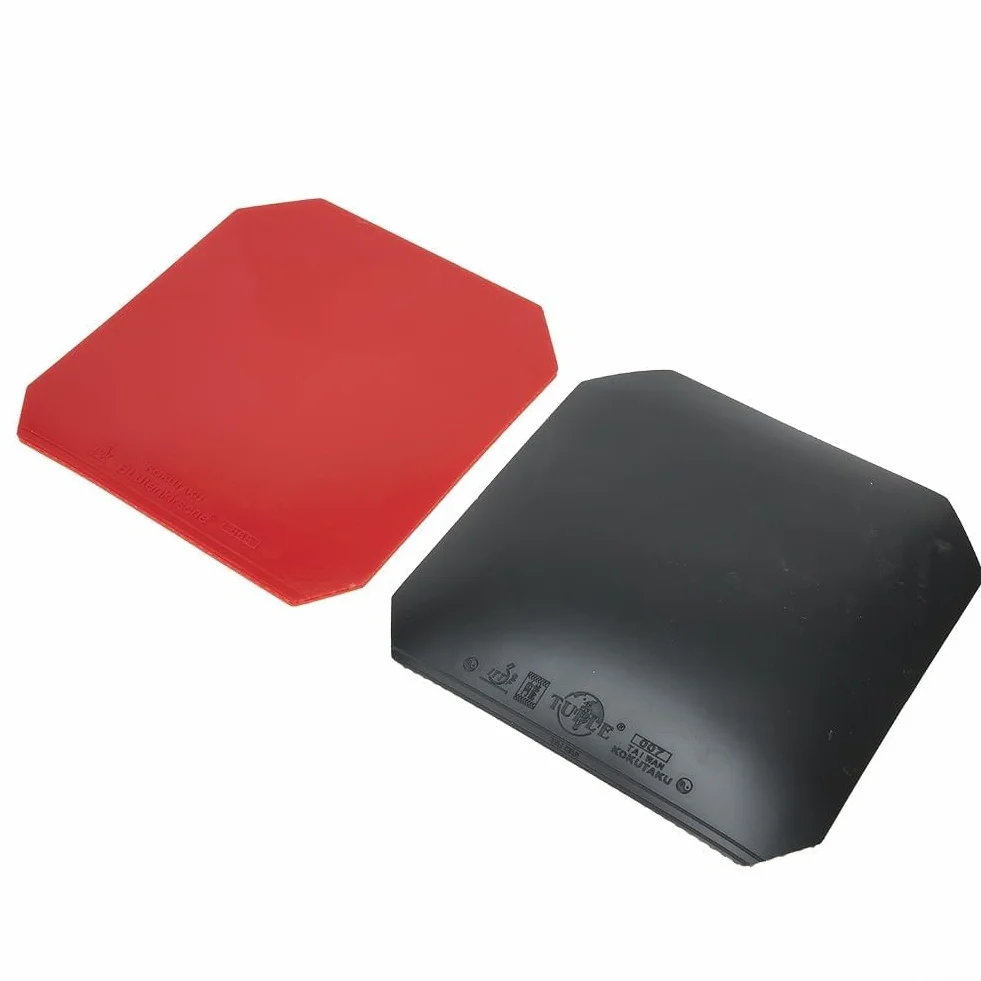 Goma de tenis de mesa esponja dura 2,0-2,2 mm 39 grados ataque rápido negro rojo