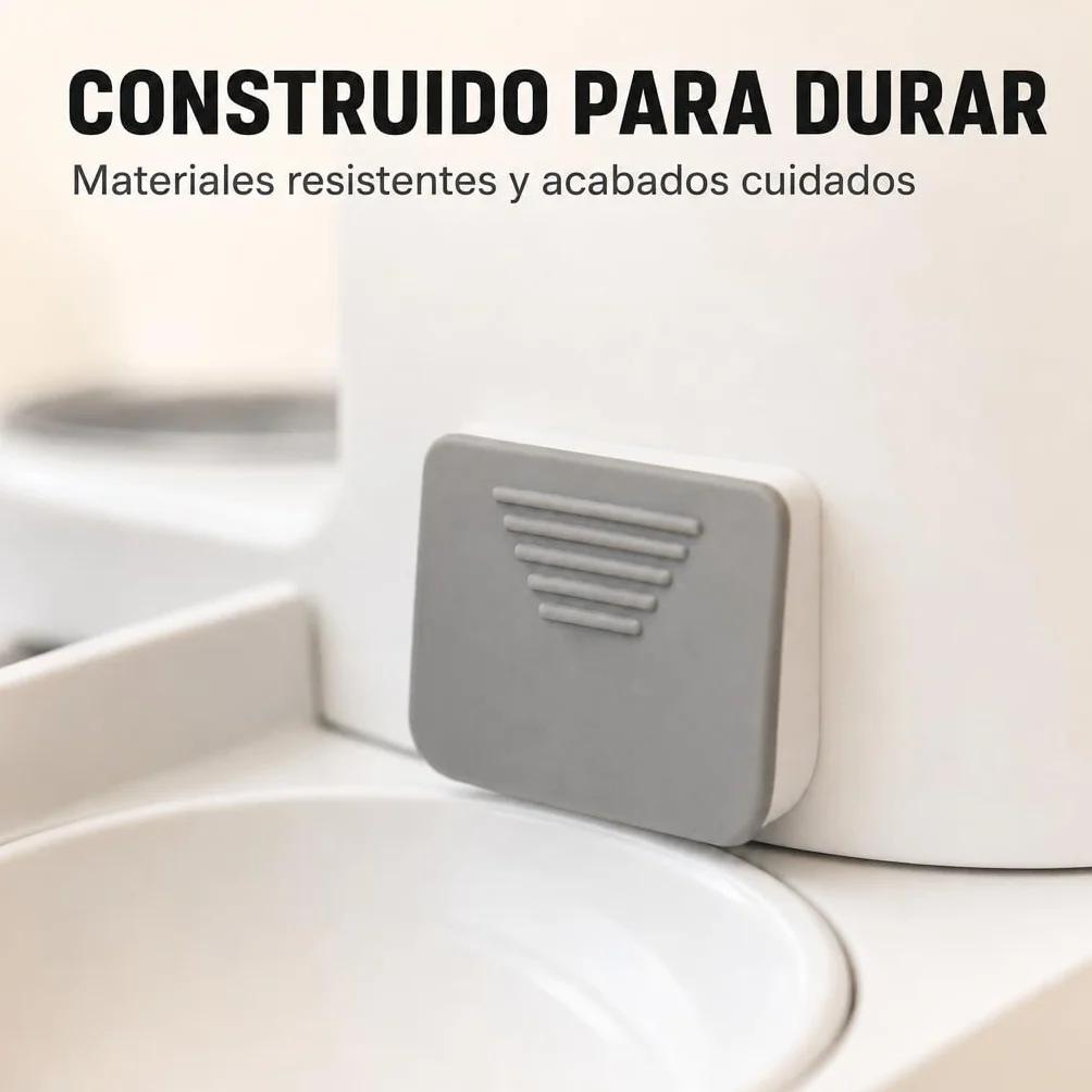 Comedero y Bebedero automático 2 en 1 para Gatos y Perros – Dispensador de Comida 2,2 L y Agua 1 L, diseño Compacto, Materiales Resistentes, Color Gris – Uso Diario en Interiores