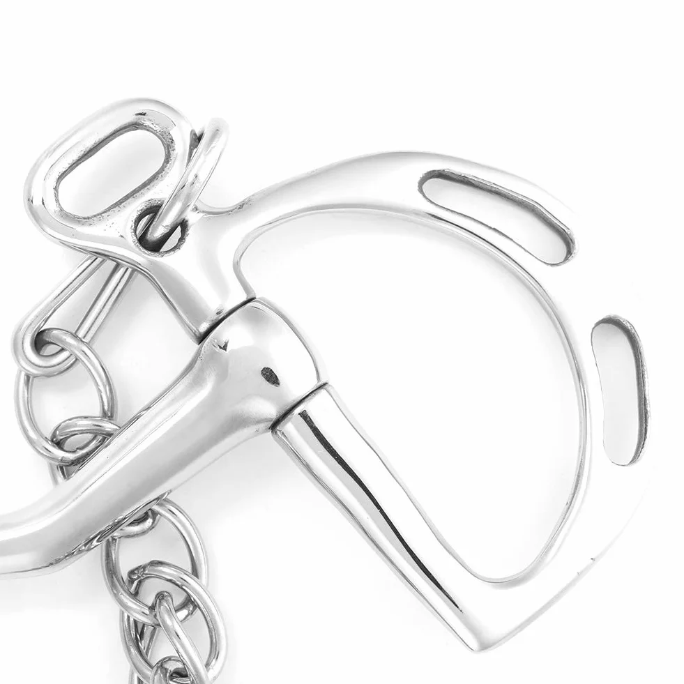 wosume Rodillo de Boca cómodo y Seguro, masticación de Caballos, Cadena de Boca de Caballo Caballo Bocado para Caballo para Uso prolongado(The Horse's Mouth is 125 mm Long)