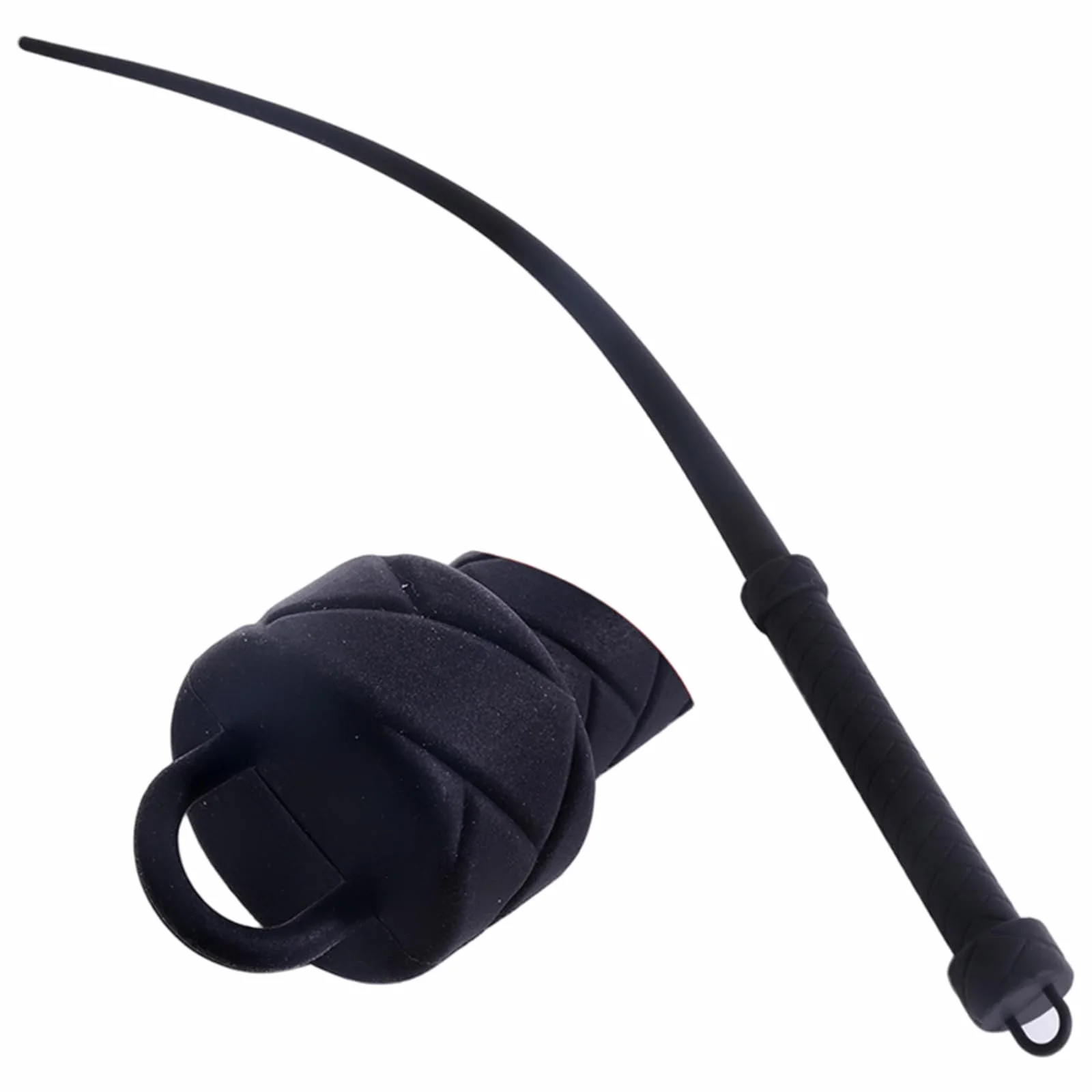 Látigo para Caballos de Silicona 24 Pulgadas Fusta Montar Entrenamiento Mango Antideslizante