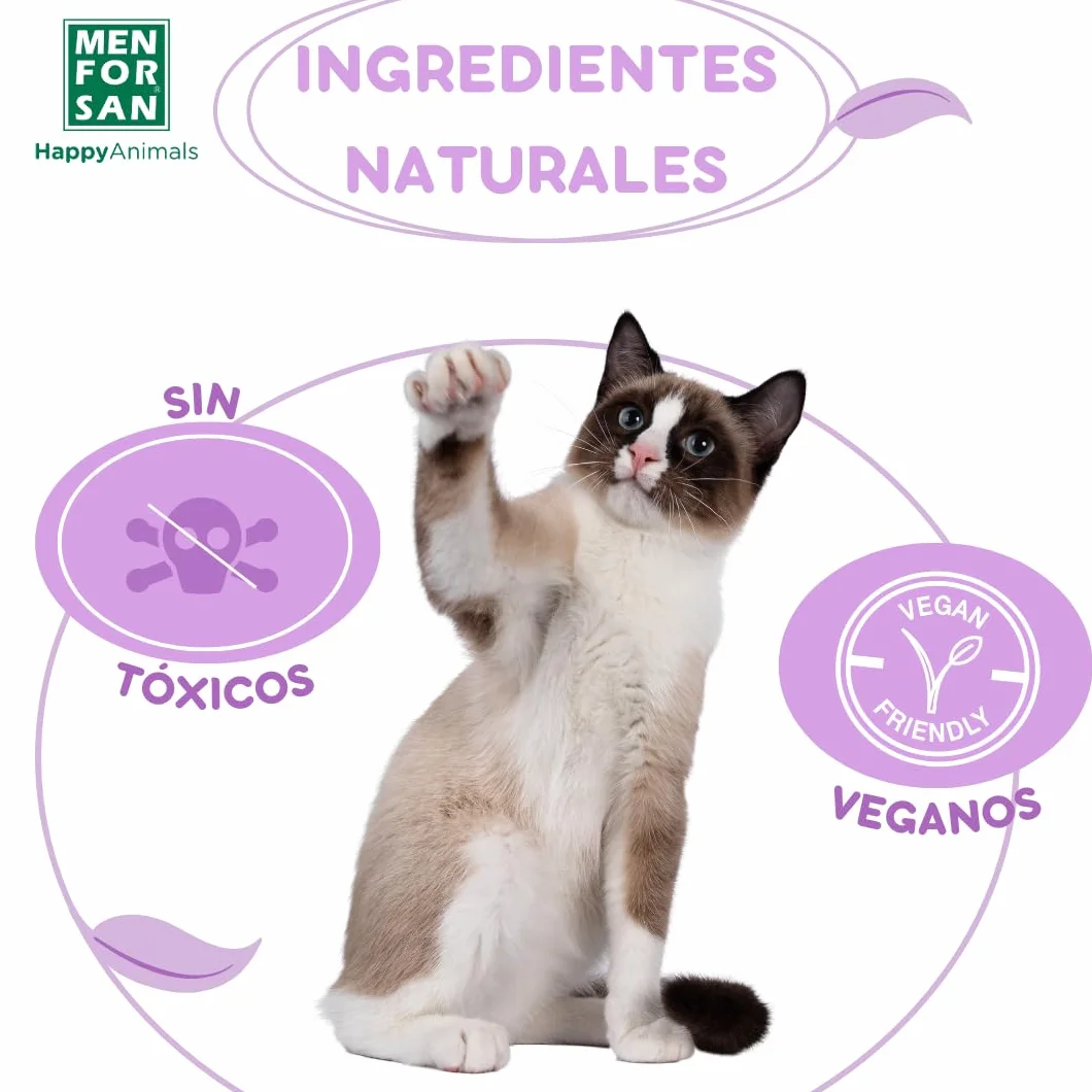 MENFORSAN Collar luminiscente Anti-Insectos para Gatos, con Tres repelentes Naturales Margosa, Geraniol y Lavandino, Cítrico, Verde, 30 cm