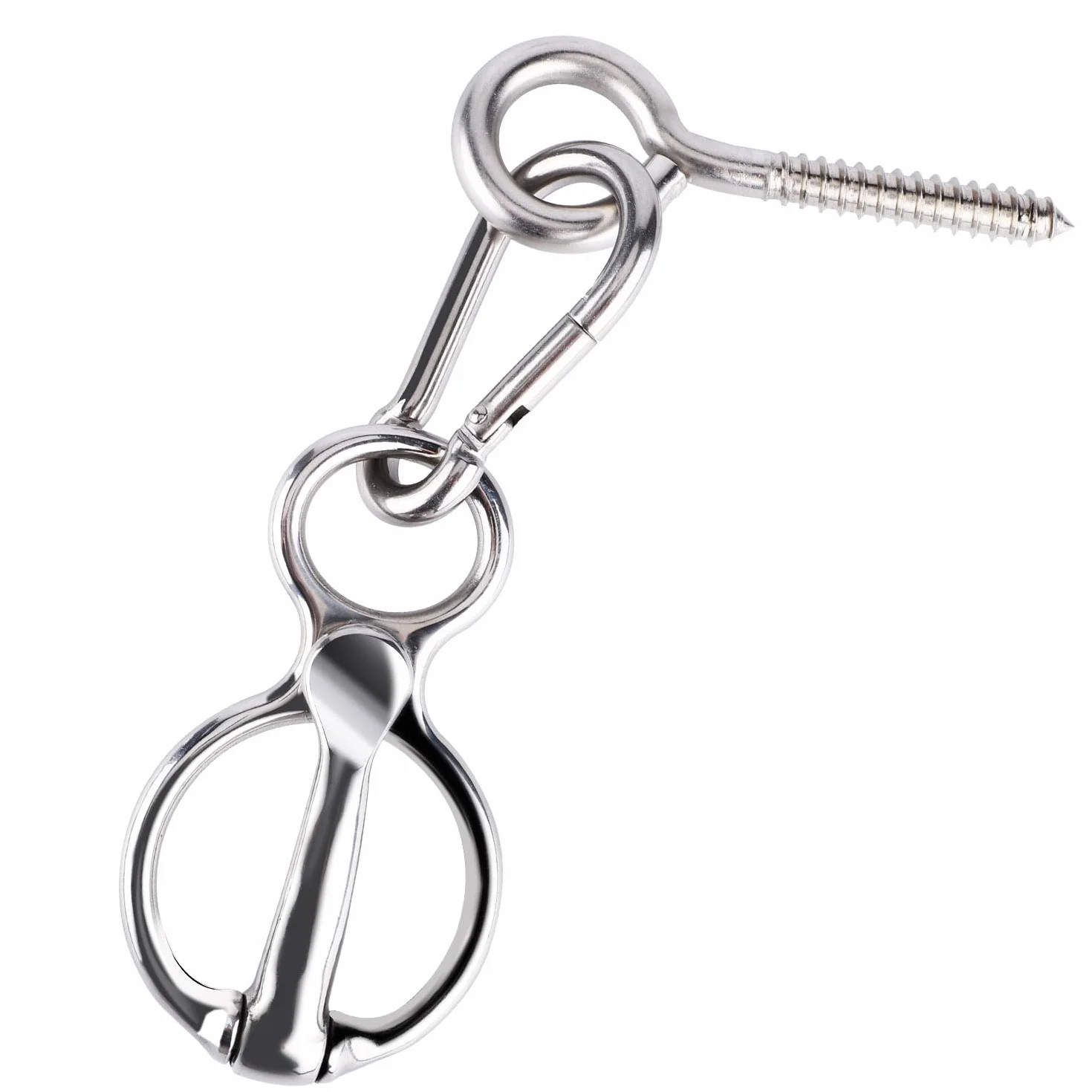 LUTER Anillo de Corbata de Caballo, Anillo de Amarre Bloqueador para Caballos Liberación Rápida Suministros de Tachuelas para Caballos con Perno de Ojo Evita Que el Caballo Tire hacia Atrás