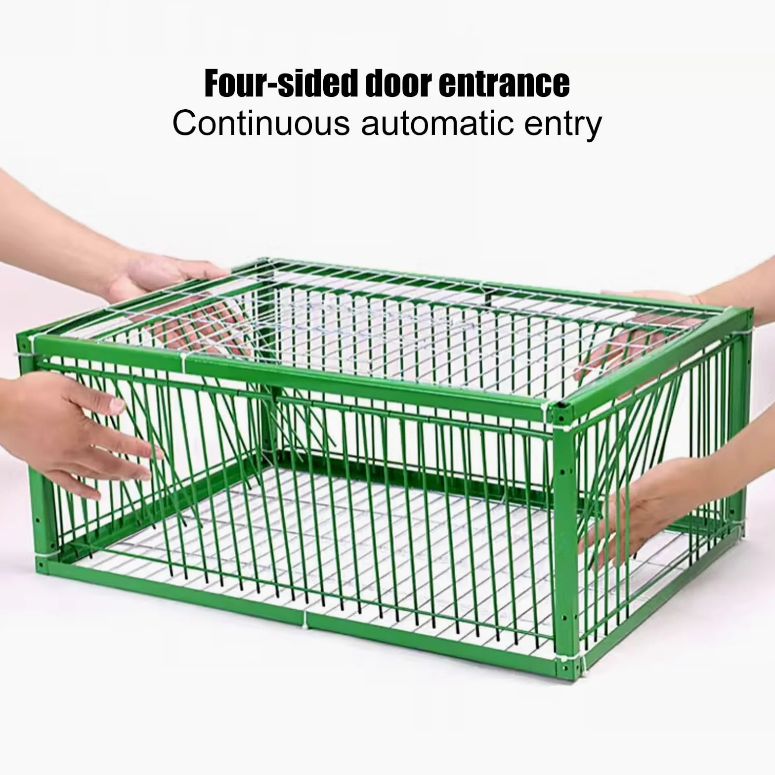 Motor Jaula De Pájaros Trampa, Trampa para Animales Vivos con 4 entradas, con Entrada unidireccional, Diseño a Prueba de Escape, Jaula Trampa pajaros o Jaula Trampa Palomas (Size : 60x40x26cm)