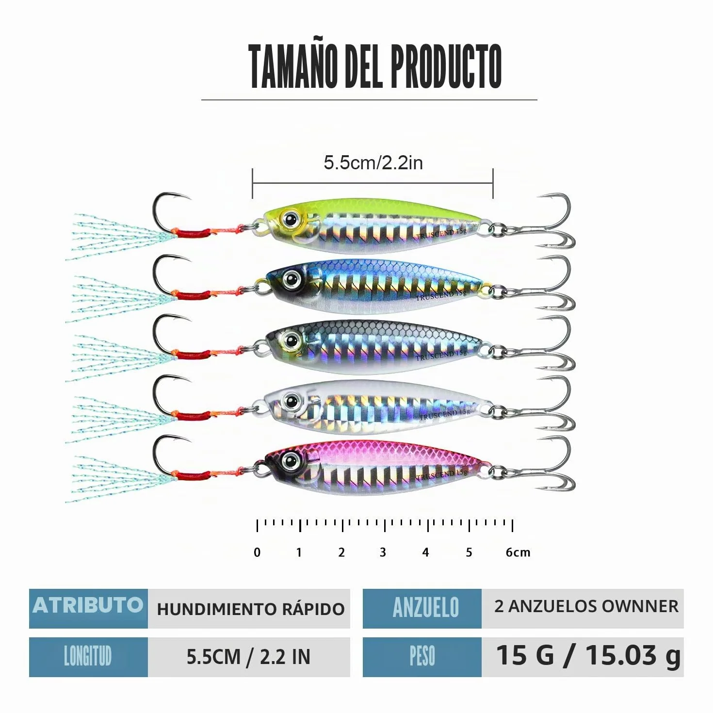 TRUSCEND Señuelos Giratorios para Pesca, Spinners Doble Cuchilla para Trucha, Lubina, Salmón