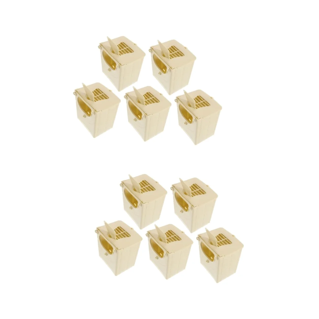 COLLBATH 2 Juegos de Cajas de Cría para Pájaros Elegantes Y para Periquitos de Plástico Resistente a La Intemperie con Salida para Nido 5 Unidades