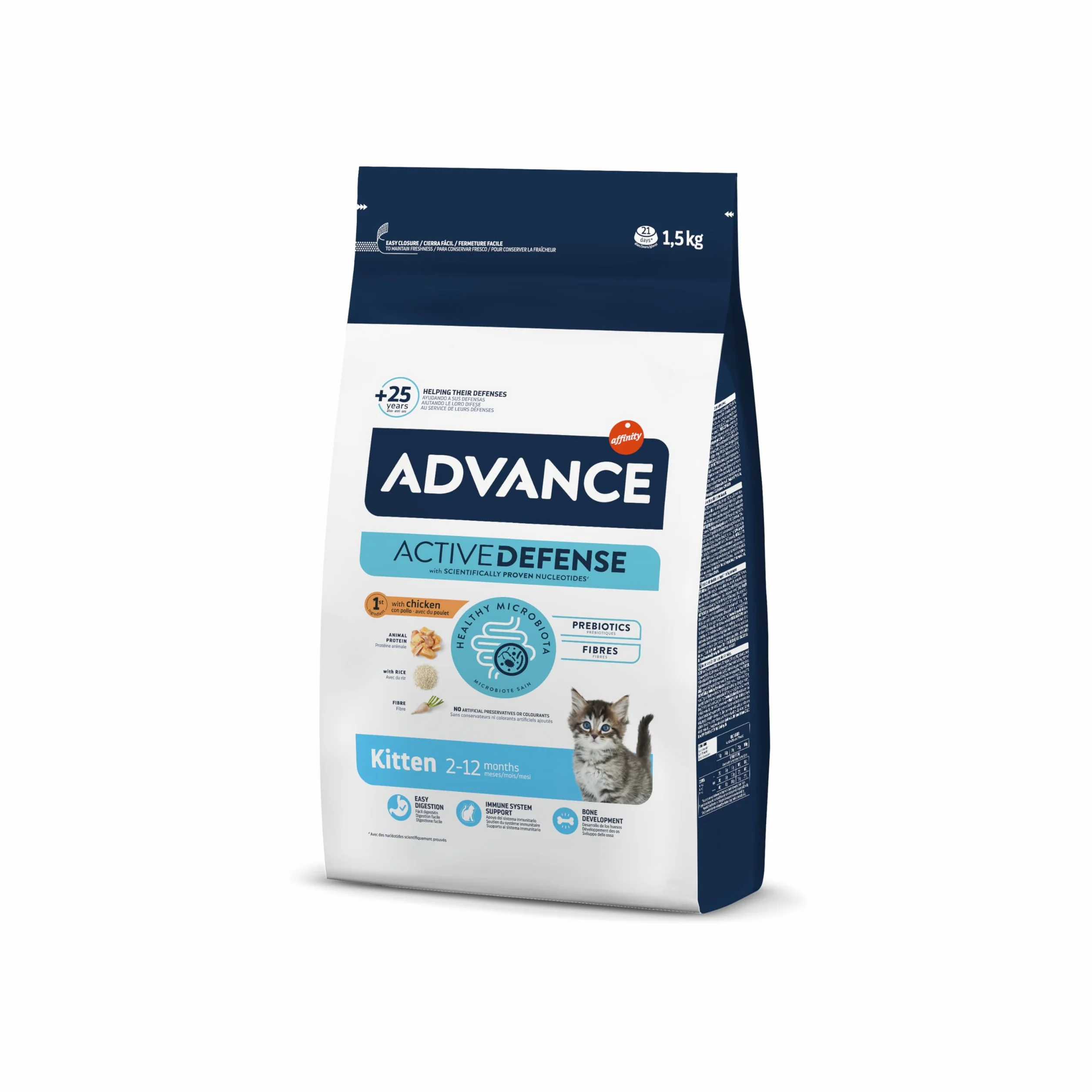 Advance Cat Kitten, Pienso para Gatitos Kitten con Pollo, 1,5kg