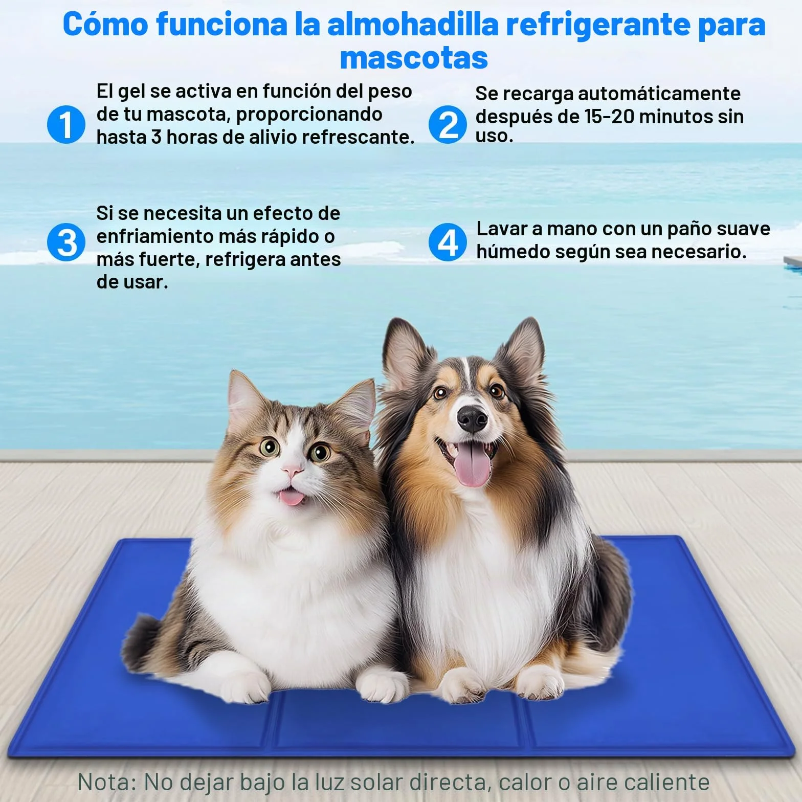Alfombra Refrescante para Perro 90 x 50cm, Alfombrilla de Refrigeración Automática para Mascotas, Gel Seguro y No Tóxico, Cama Refrescante Perro, Manta Refrescante para Perros y Gatos
