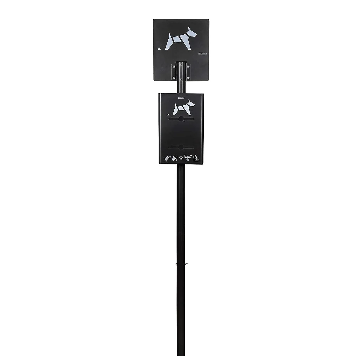 Rossignol Hygeca - Postes con dispensador de bolsas para excrementos de perro, 5 colores, gris antracita mate