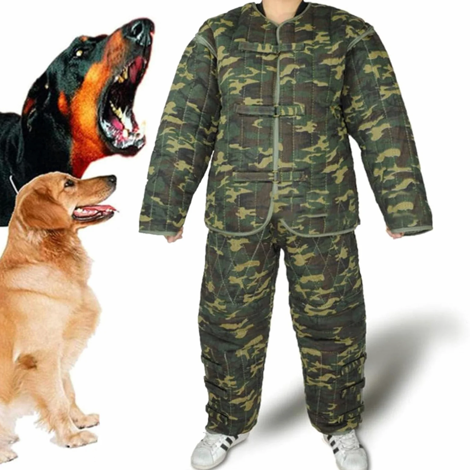 Traje de adiestramiento profesional para perros, ropa protectora para adiestramiento, traje antimordidas para perros policía medianos y grandes.