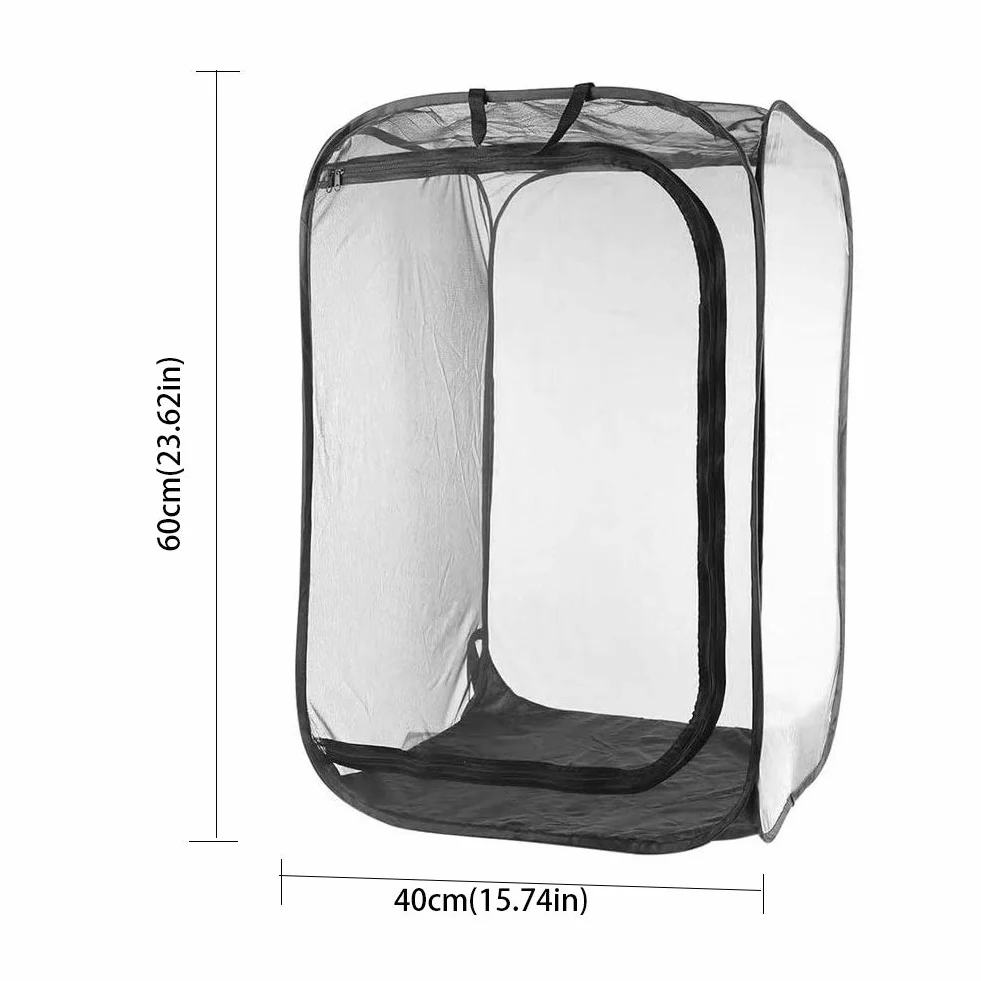 Hábitat para Insectos - Jaula de Malla para Insecto Palo, Oruga y Otros - Kit de Casa Red Terrario con Flujo de Aire