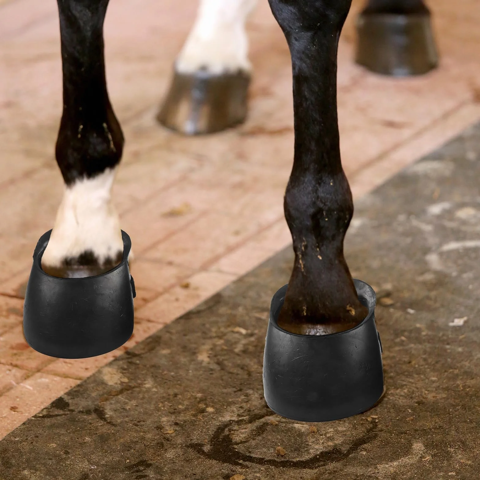 1 Par Botas de Goma para Cascos, Protección para Cascos de Caballos, Antideslizamiento Botas de Goma para Caballos, Herraduras para Cascos Lesionados, Diseñado para Soporte en Lesiones (M)