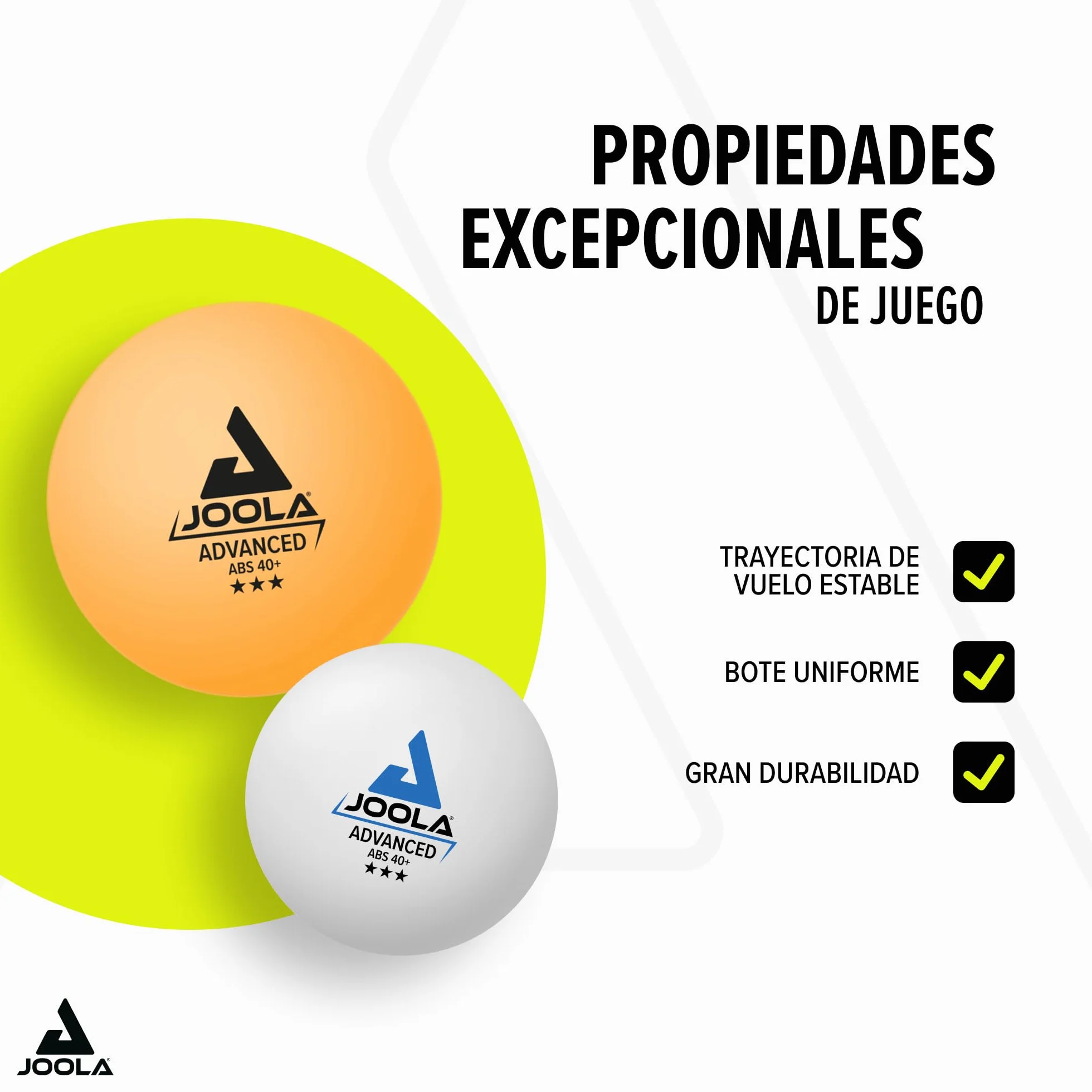 JOOLA Pelotas de Tenis de Mesa 3 Estrellas 40 mm Entrenamiento Avanzado