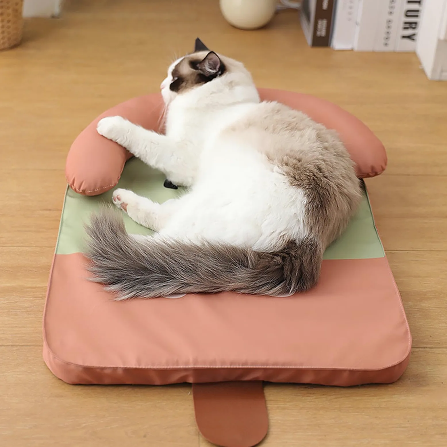 Estera fría para Perros, Alfombrilla de Hielo Suave en Forma de Paleta de | Hielo para refrigeración, Cama Impermeable para Perros, Transpirable, cómoda Manta fría con cojín para el hogar, criadero