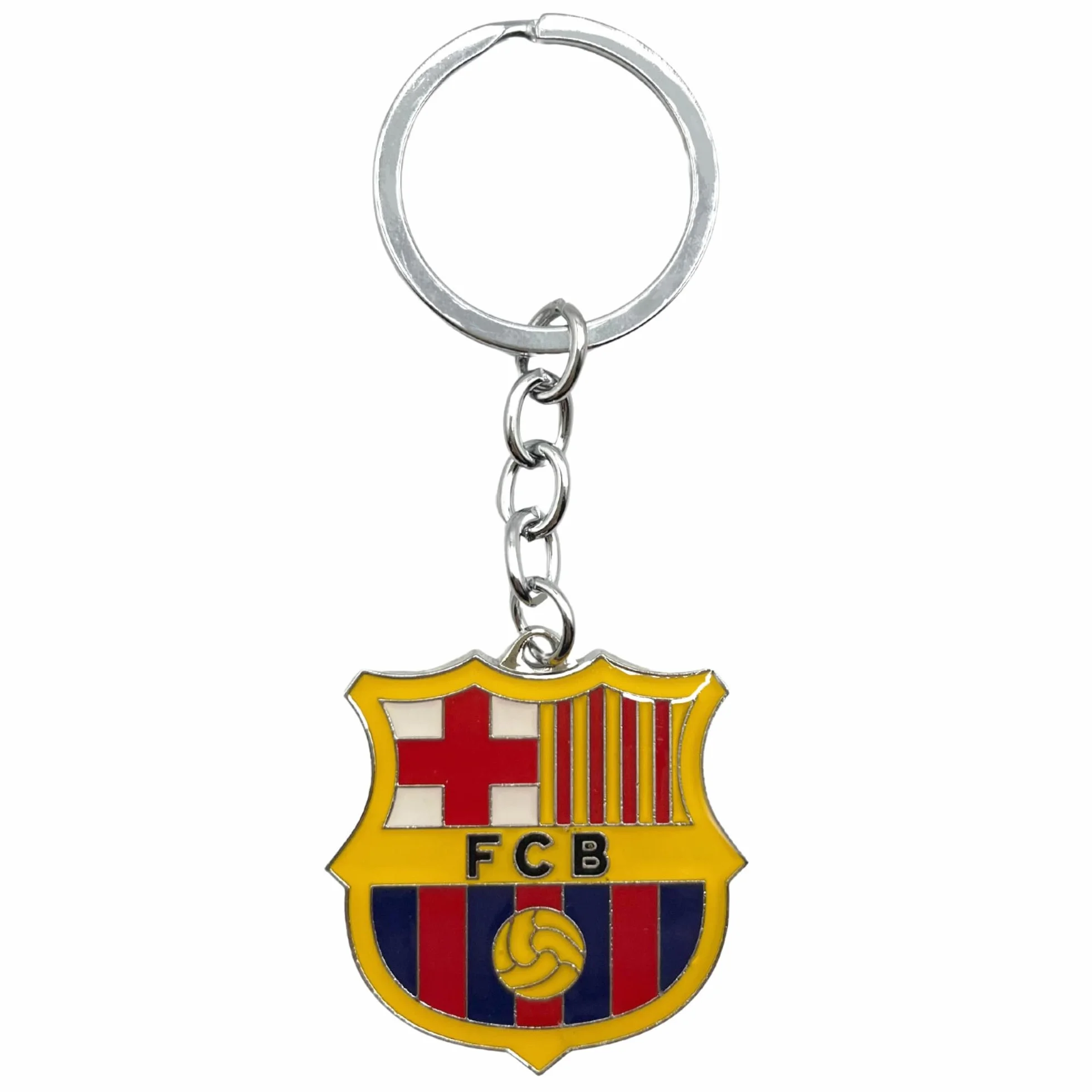 Llavero metálico Barsa Barça, diseño multicolor con emblema, llavero de metal edición aficionado